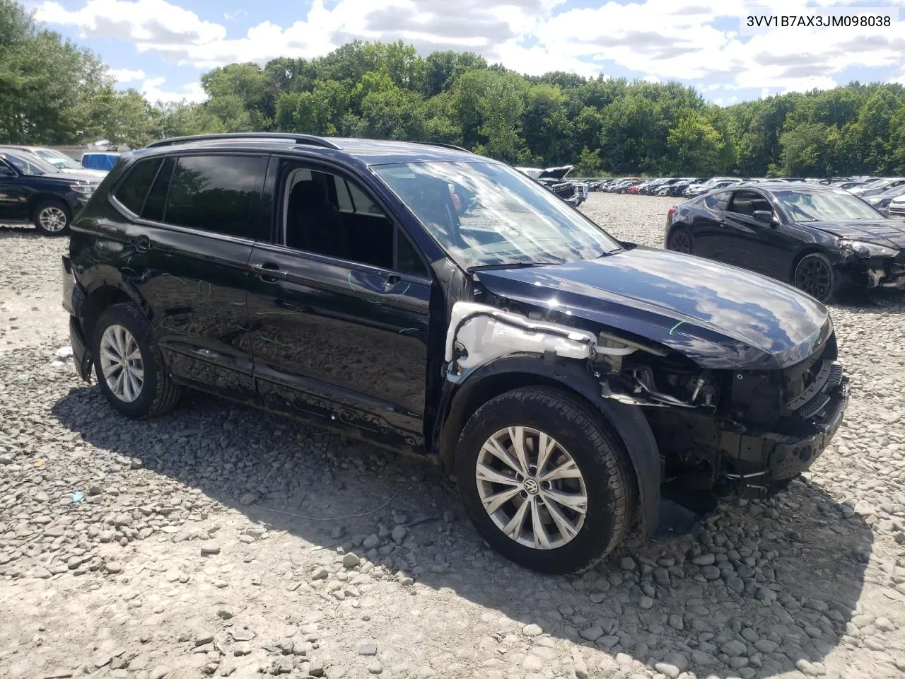 2018 Volkswagen Tiguan S VIN: 3VV1B7AX3JM098038 Lot: 61489634