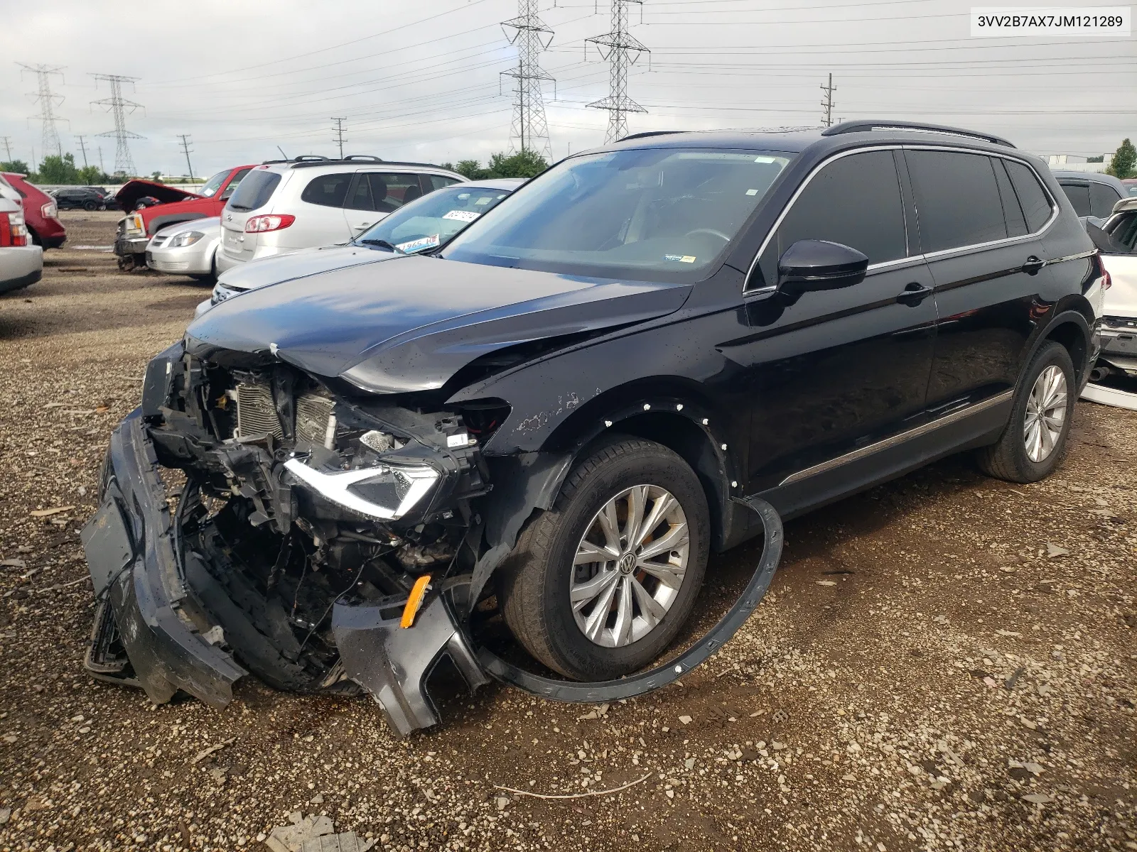 2018 Volkswagen Tiguan Se VIN: 3VV2B7AX7JM121289 Lot: 62023734