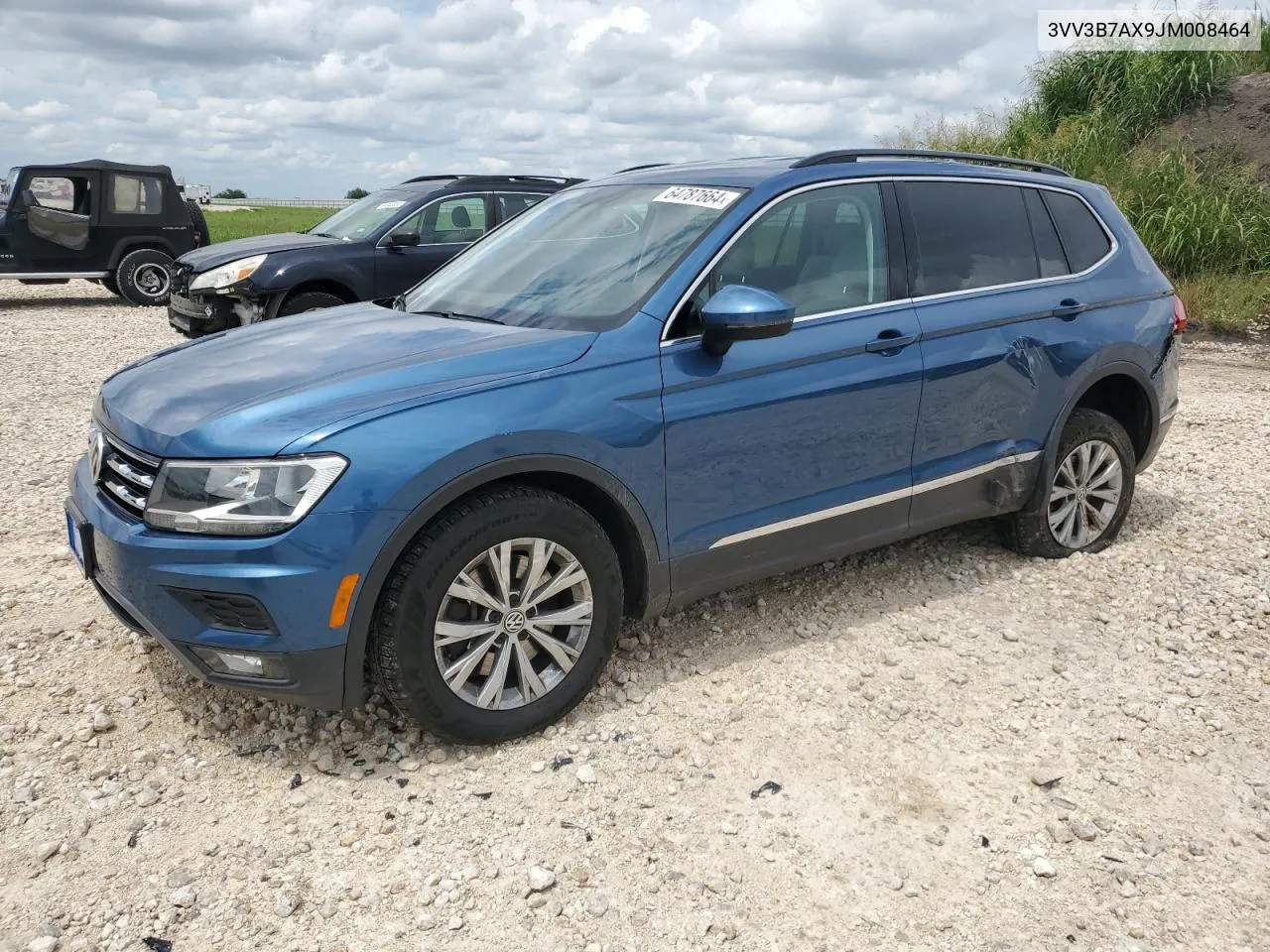 2018 Volkswagen Tiguan Se VIN: 3VV3B7AX9JM008464 Lot: 64787664