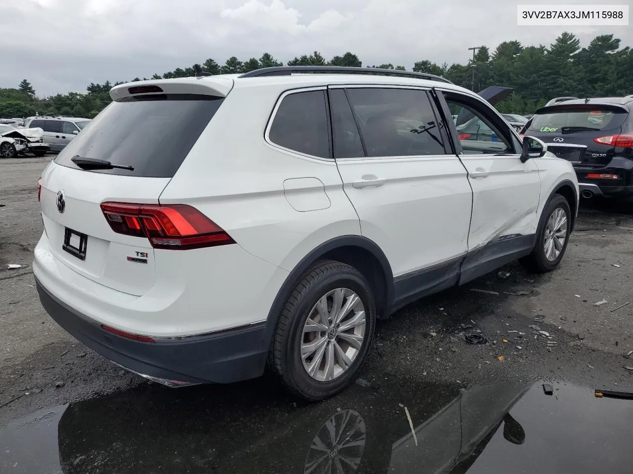 2018 Volkswagen Tiguan Se VIN: 3VV2B7AX3JM115988 Lot: 65076534