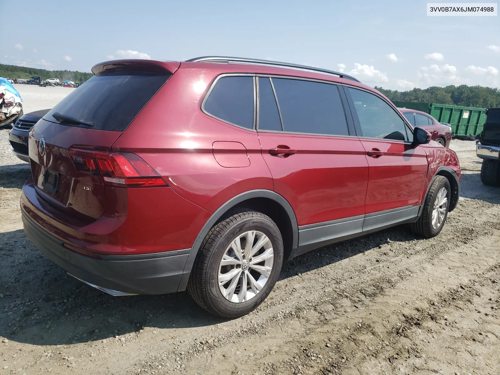 2018 Volkswagen Tiguan S VIN: 3VV0B7AX6JM074988 Lot: 65221704