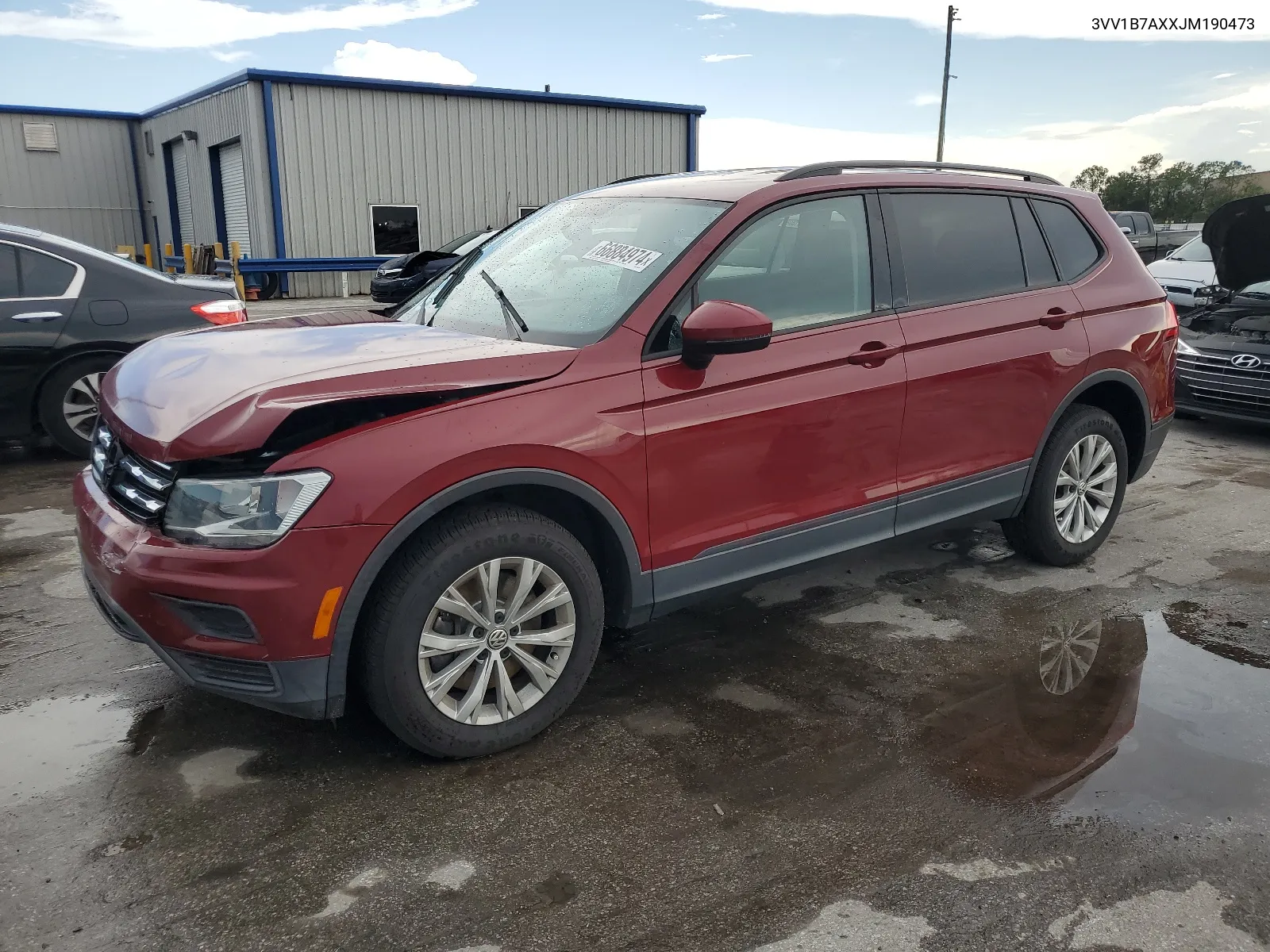 2018 Volkswagen Tiguan S VIN: 3VV1B7AXXJM190473 Lot: 66884974