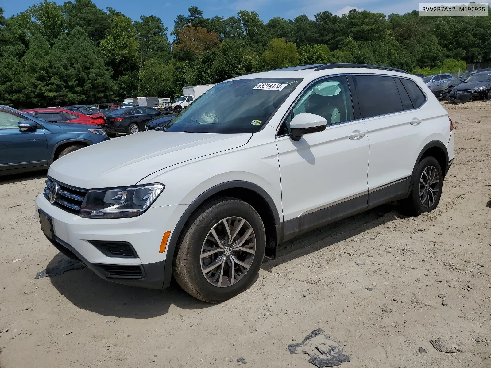 2018 Volkswagen Tiguan Se VIN: 3VV2B7AX2JM190925 Lot: 66914914