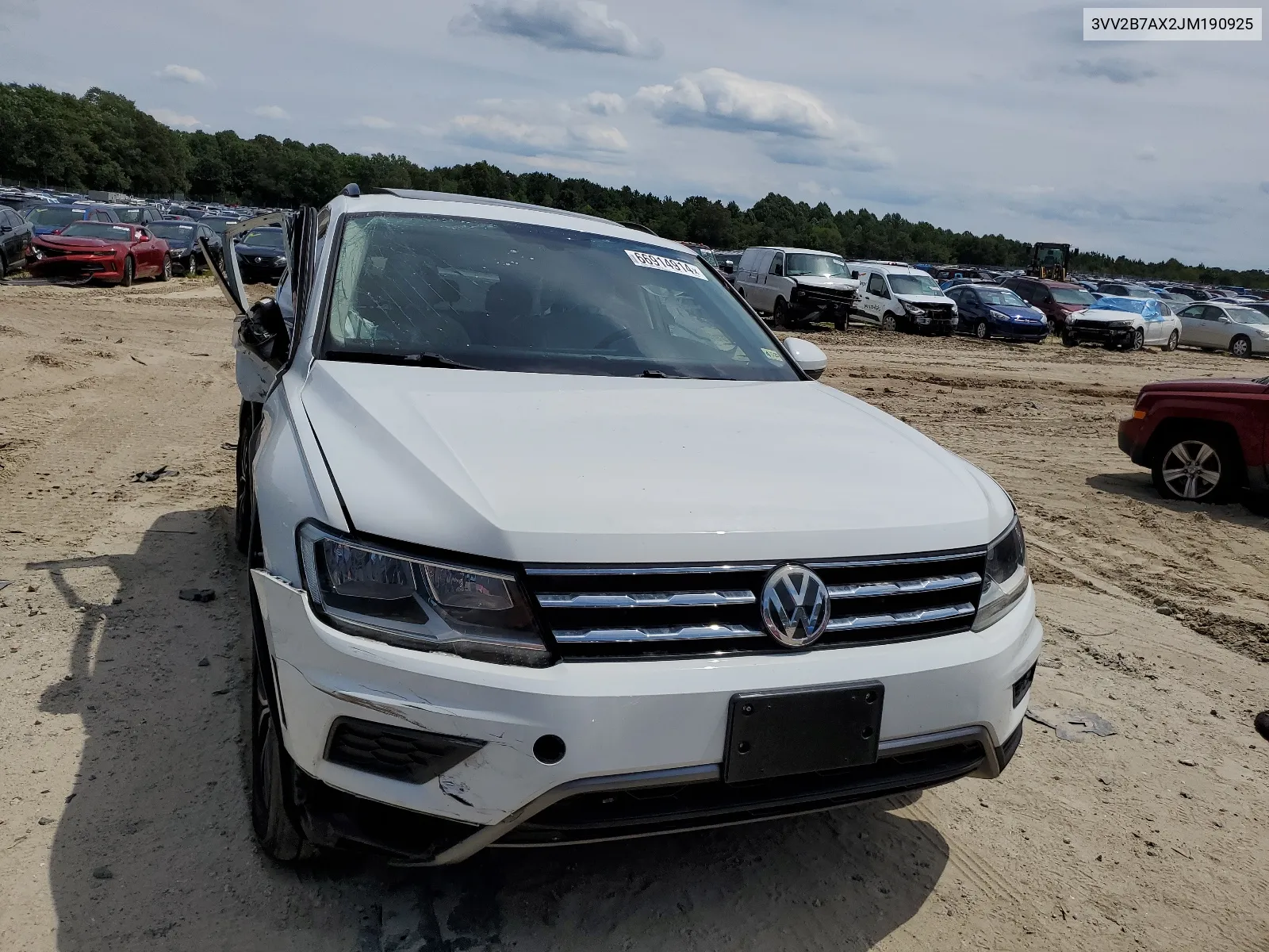 2018 Volkswagen Tiguan Se VIN: 3VV2B7AX2JM190925 Lot: 66914914