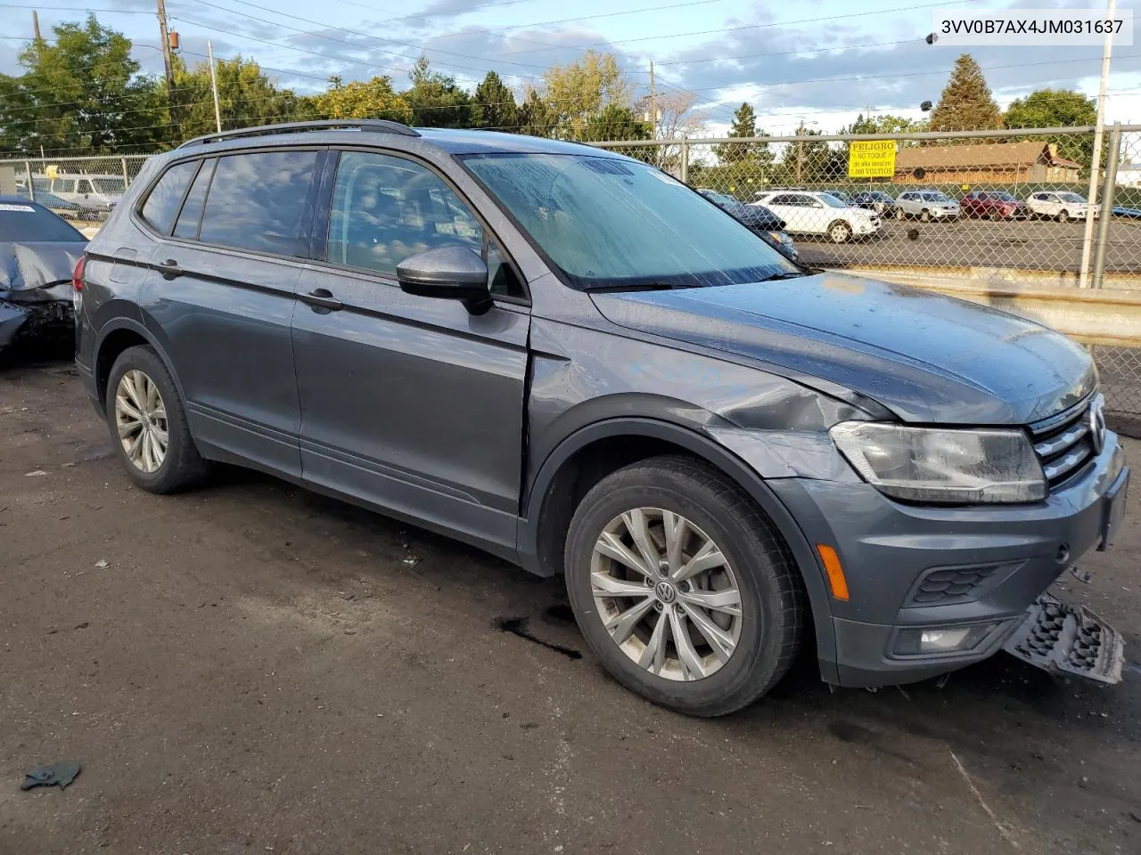 2018 Volkswagen Tiguan S VIN: 3VV0B7AX4JM031637 Lot: 67088004