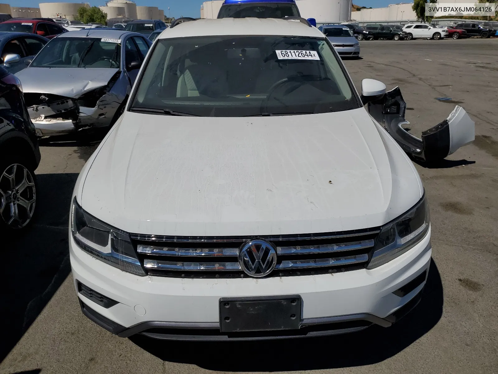 2018 Volkswagen Tiguan S VIN: 3VV1B7AX6JM064126 Lot: 68112644