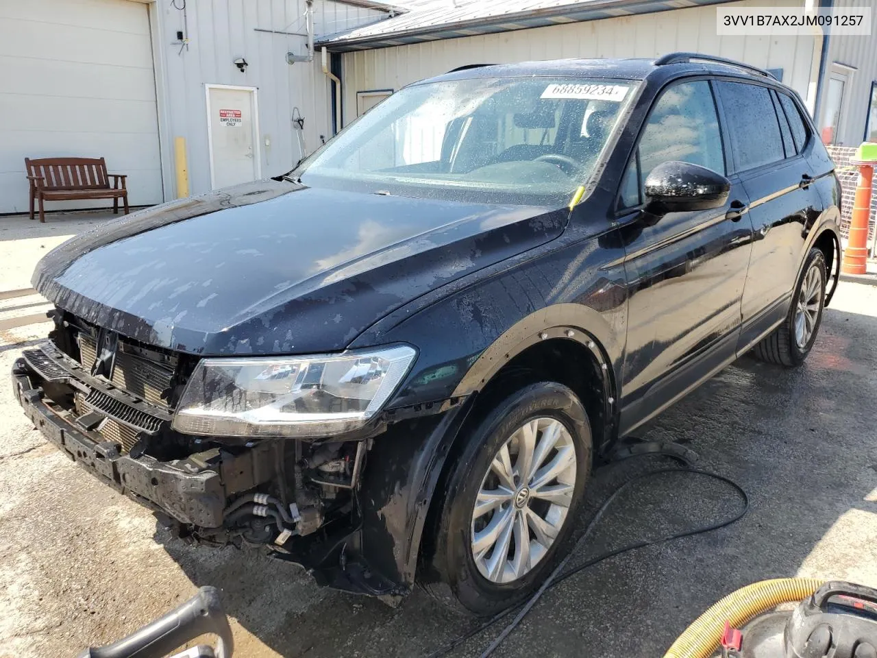 2018 Volkswagen Tiguan S VIN: 3VV1B7AX2JM091257 Lot: 68859234