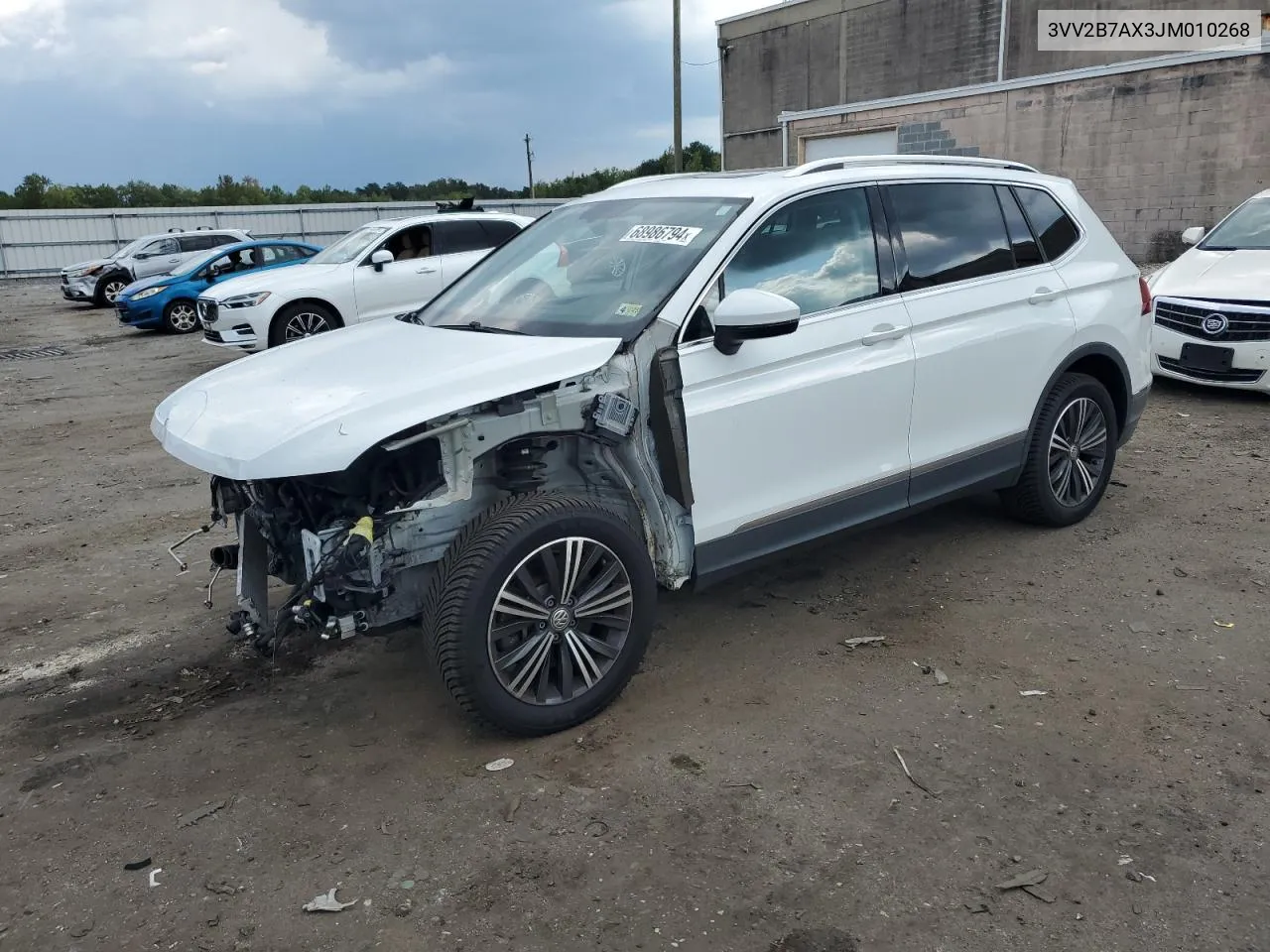 2018 Volkswagen Tiguan Se VIN: 3VV2B7AX3JM010268 Lot: 68986794