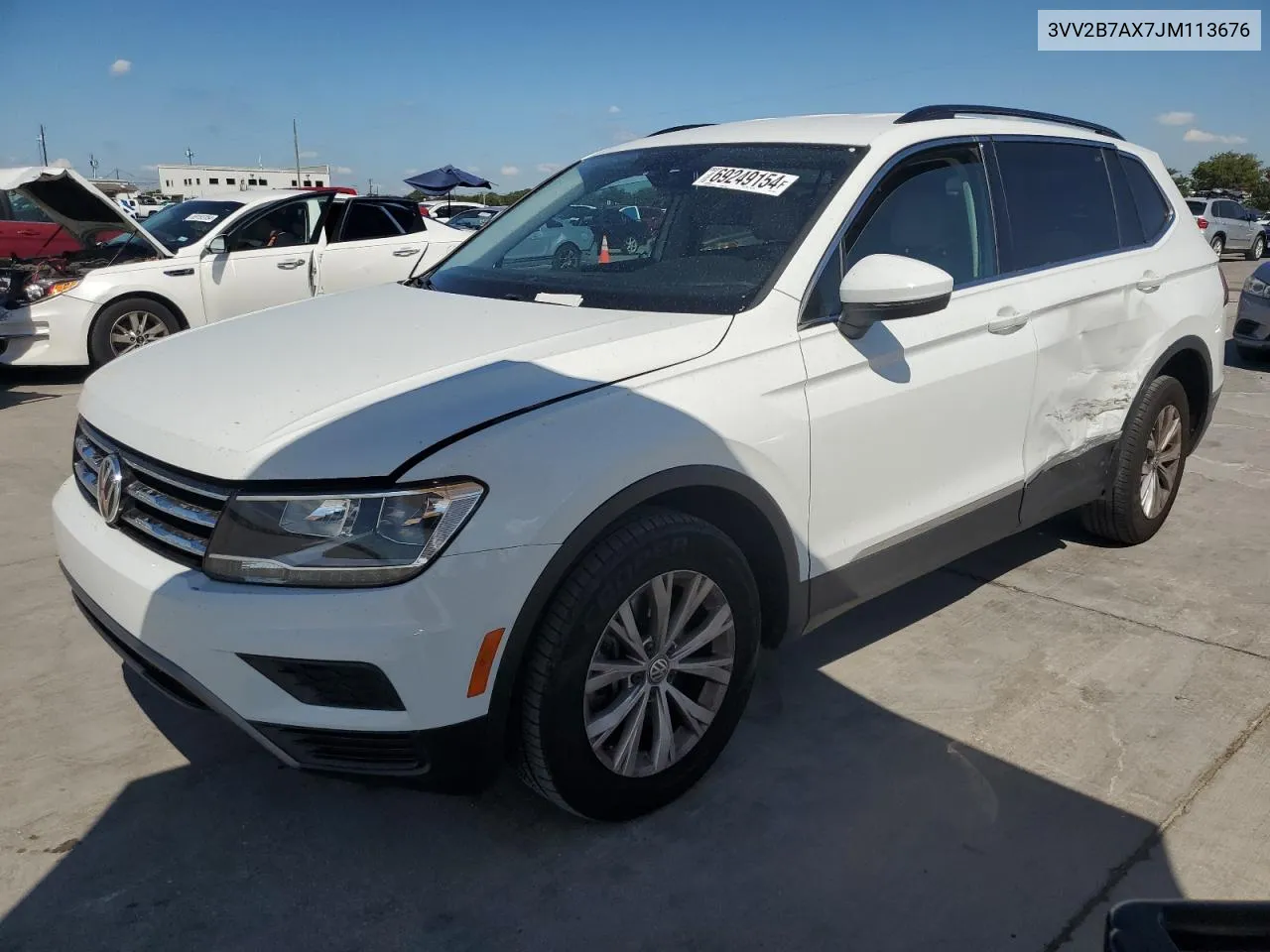 2018 Volkswagen Tiguan Se VIN: 3VV2B7AX7JM113676 Lot: 69249154