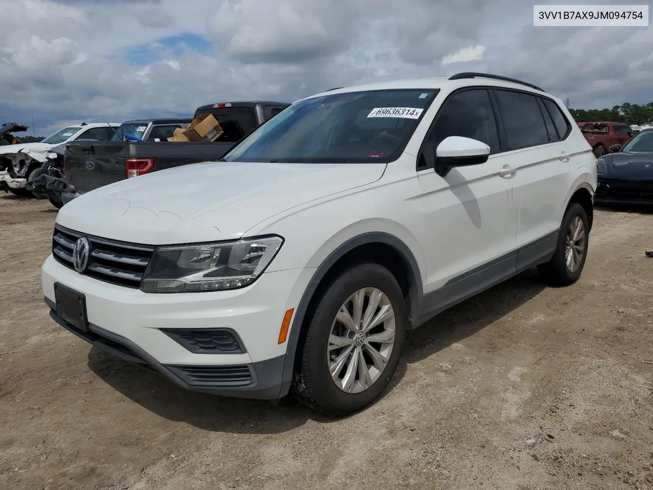 2018 Volkswagen Tiguan S VIN: 3VV1B7AX9JM094754 Lot: 69636314