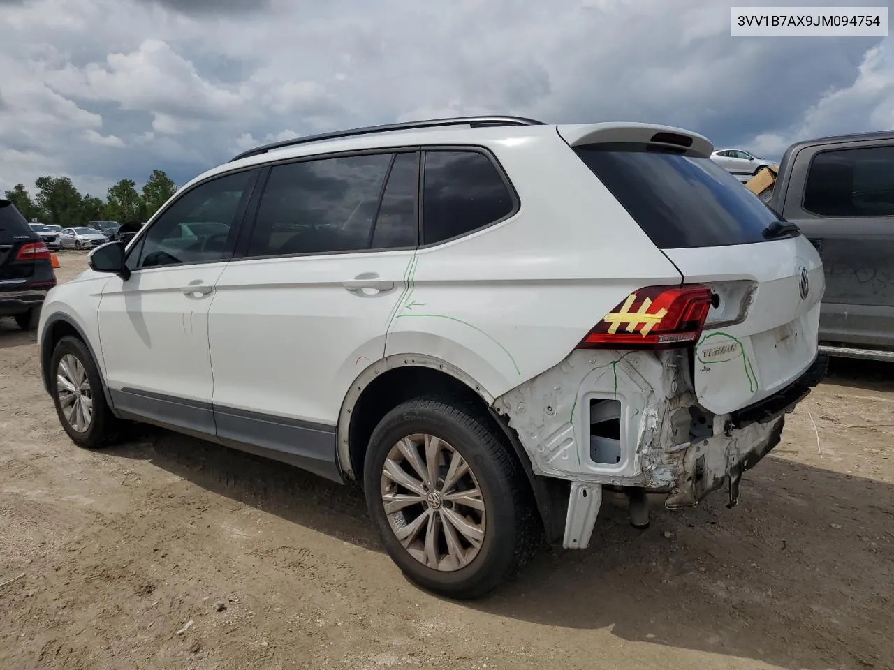 2018 Volkswagen Tiguan S VIN: 3VV1B7AX9JM094754 Lot: 69636314