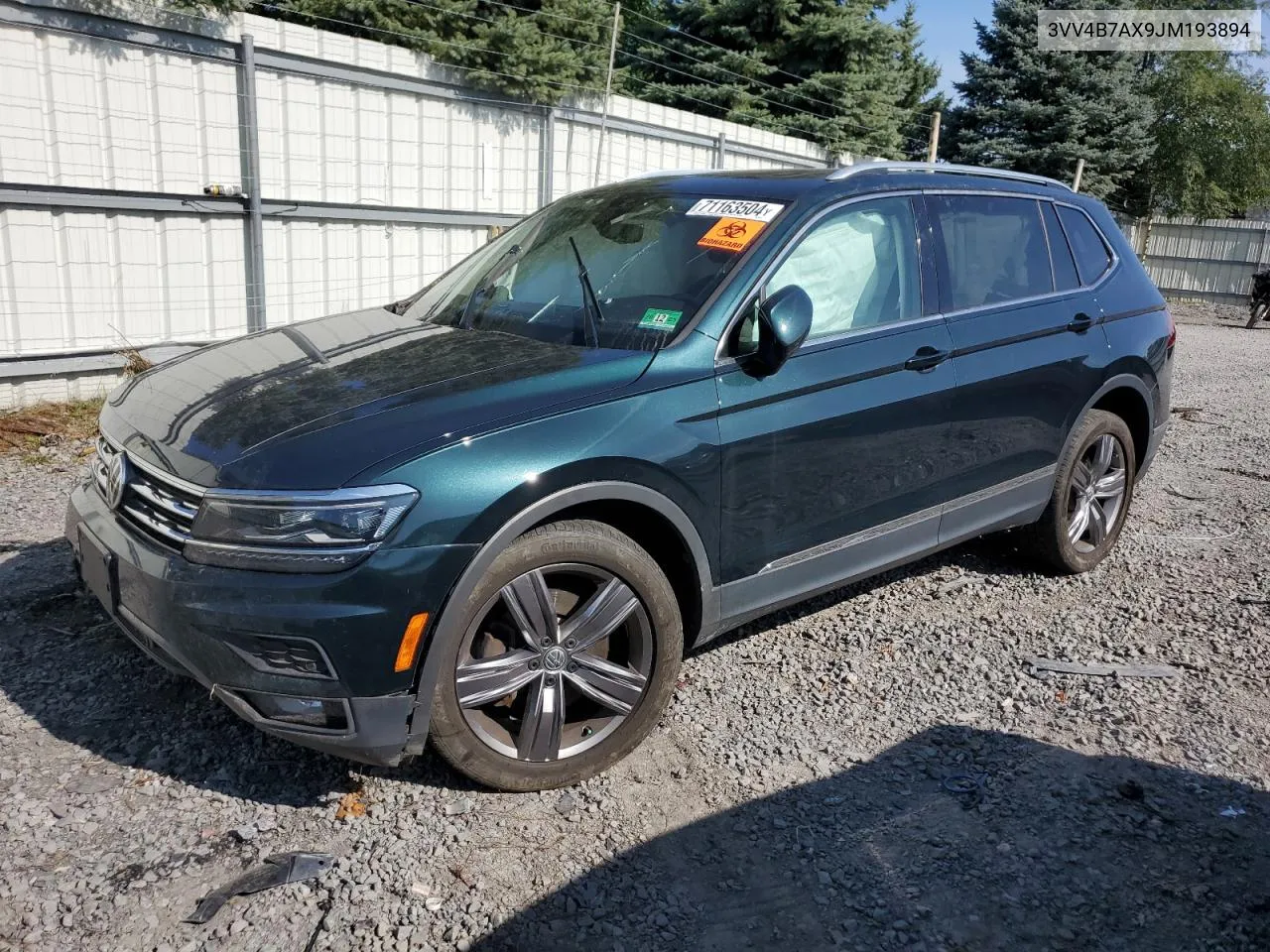 2018 Volkswagen Tiguan Sel Premium VIN: 3VV4B7AX9JM193894 Lot: 71163504