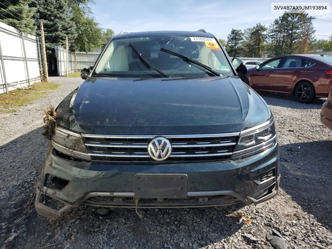 2018 Volkswagen Tiguan Sel Premium VIN: 3VV4B7AX9JM193894 Lot: 71163504