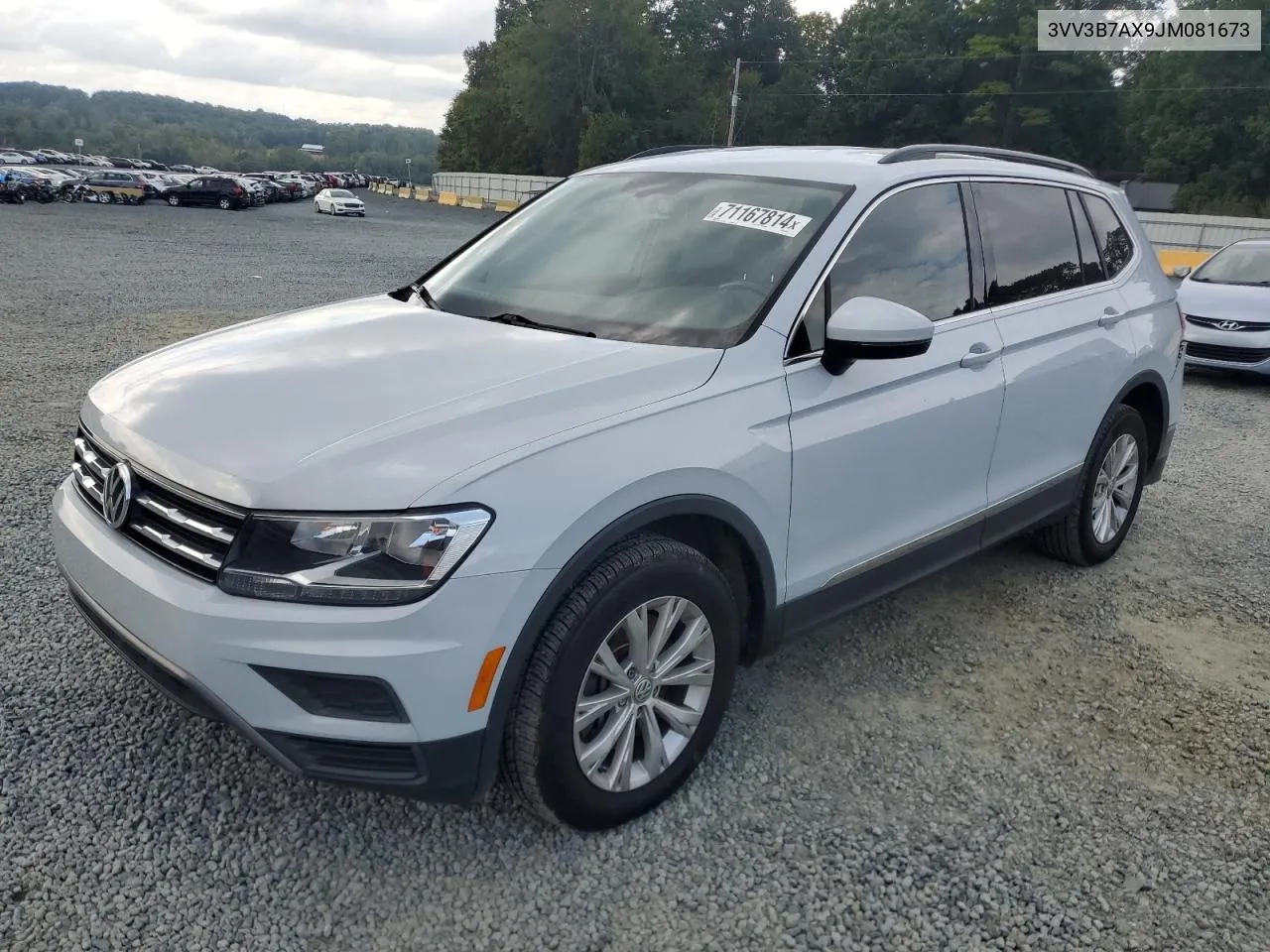 2018 Volkswagen Tiguan Se VIN: 3VV3B7AX9JM081673 Lot: 71167814