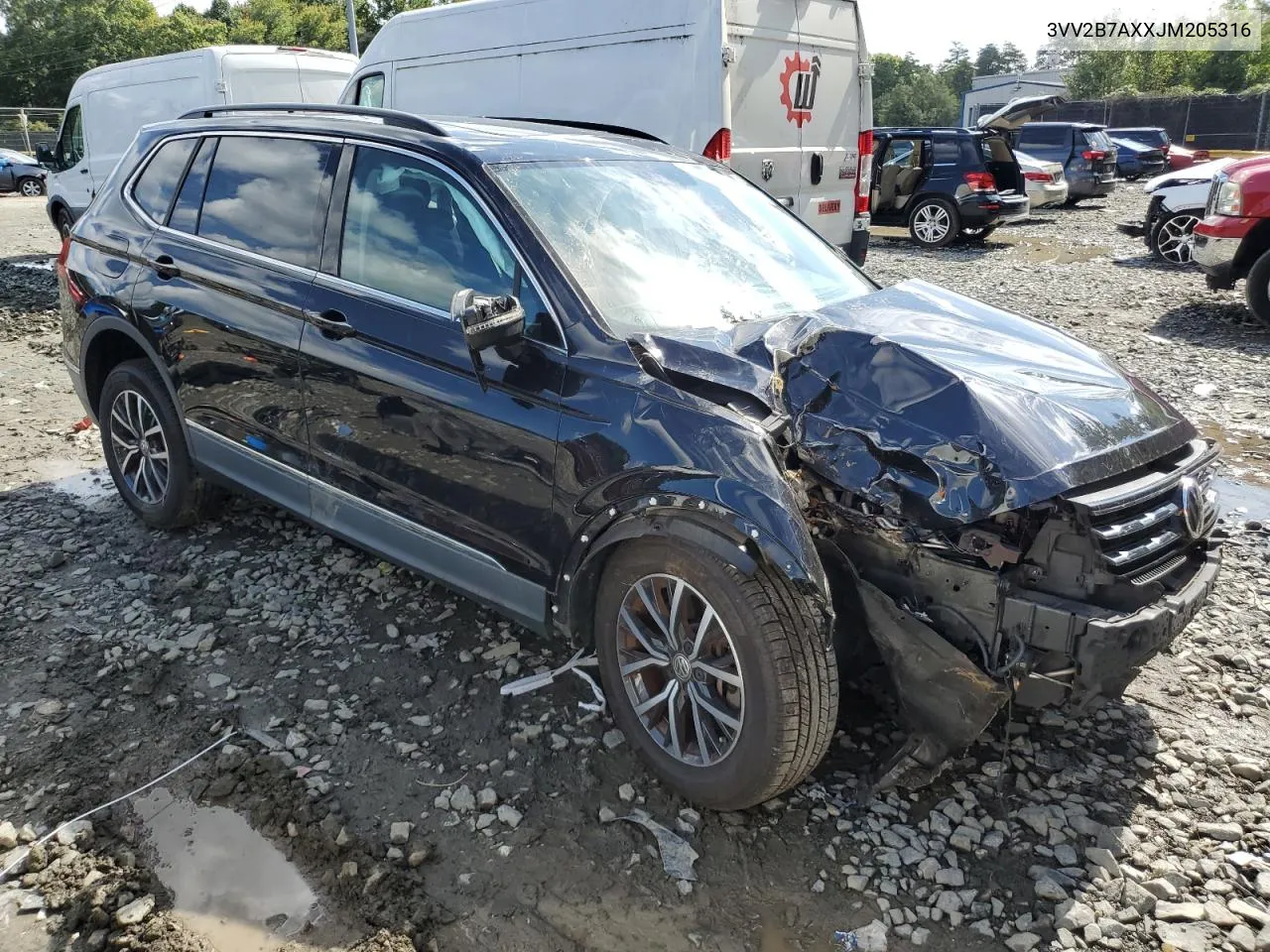 2018 Volkswagen Tiguan Se VIN: 3VV2B7AXXJM205316 Lot: 71857404