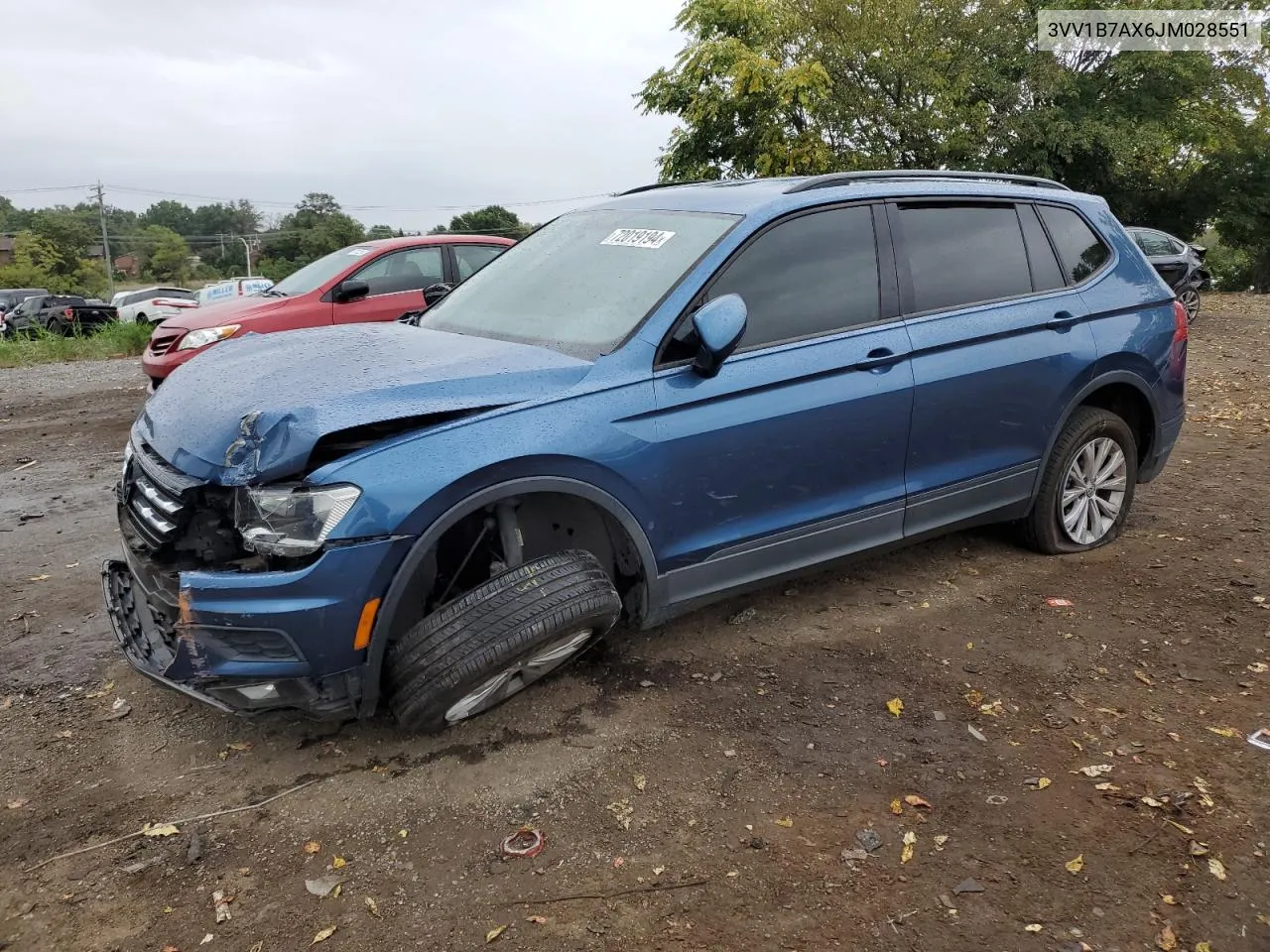 2018 Volkswagen Tiguan S VIN: 3VV1B7AX6JM028551 Lot: 72019194