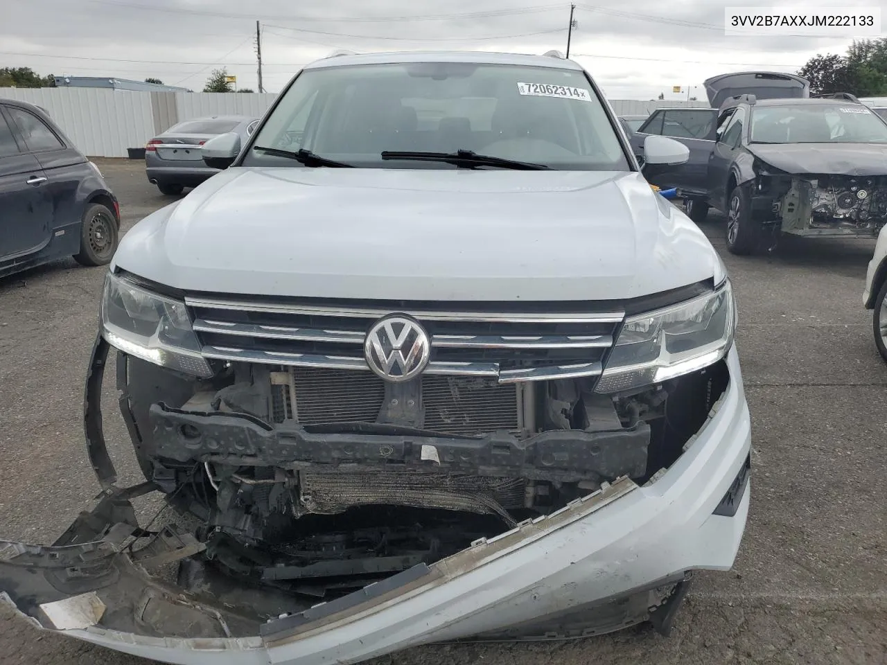 2018 Volkswagen Tiguan Se VIN: 3VV2B7AXXJM222133 Lot: 72062314