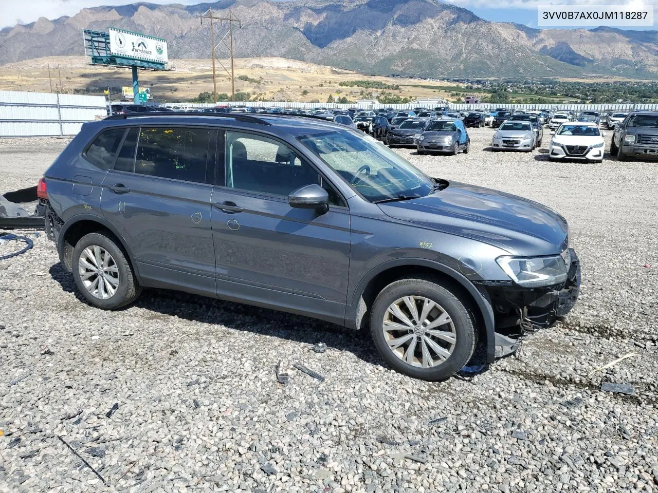 2018 Volkswagen Tiguan S VIN: 3VV0B7AX0JM118287 Lot: 72348384