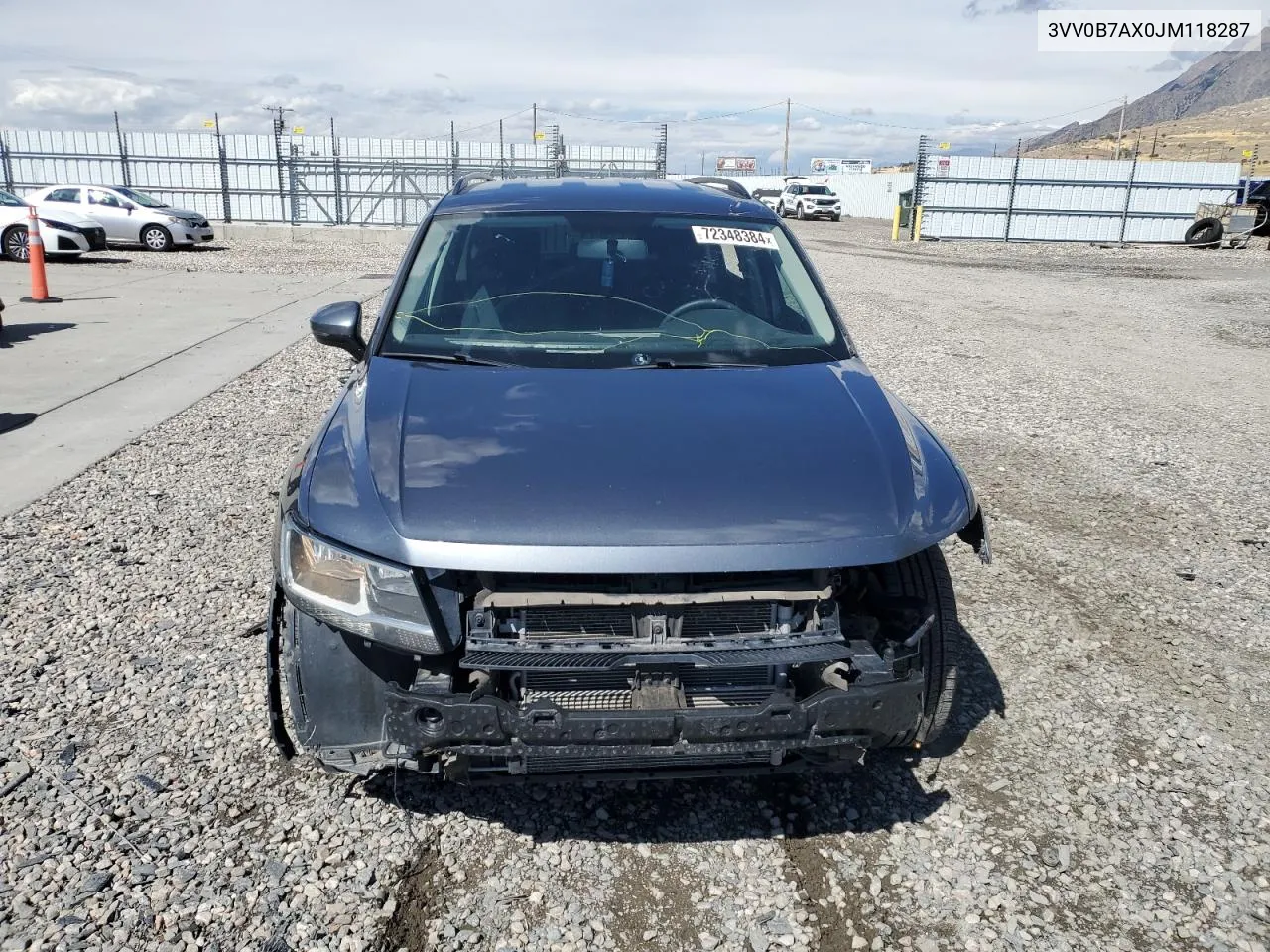 2018 Volkswagen Tiguan S VIN: 3VV0B7AX0JM118287 Lot: 72348384