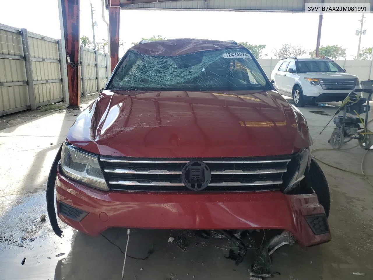 2018 Volkswagen Tiguan S VIN: 3VV1B7AX2JM081991 Lot: 72424574