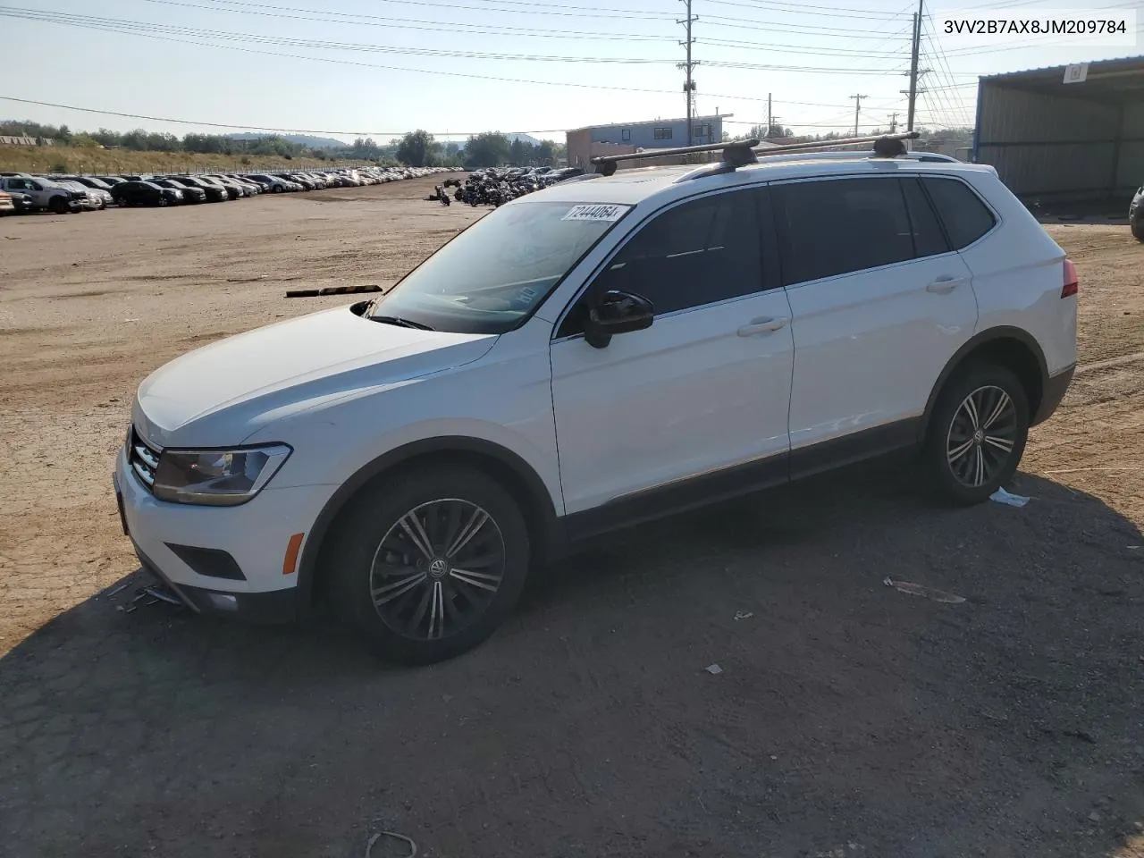 2018 Volkswagen Tiguan Se VIN: 3VV2B7AX8JM209784 Lot: 72444064