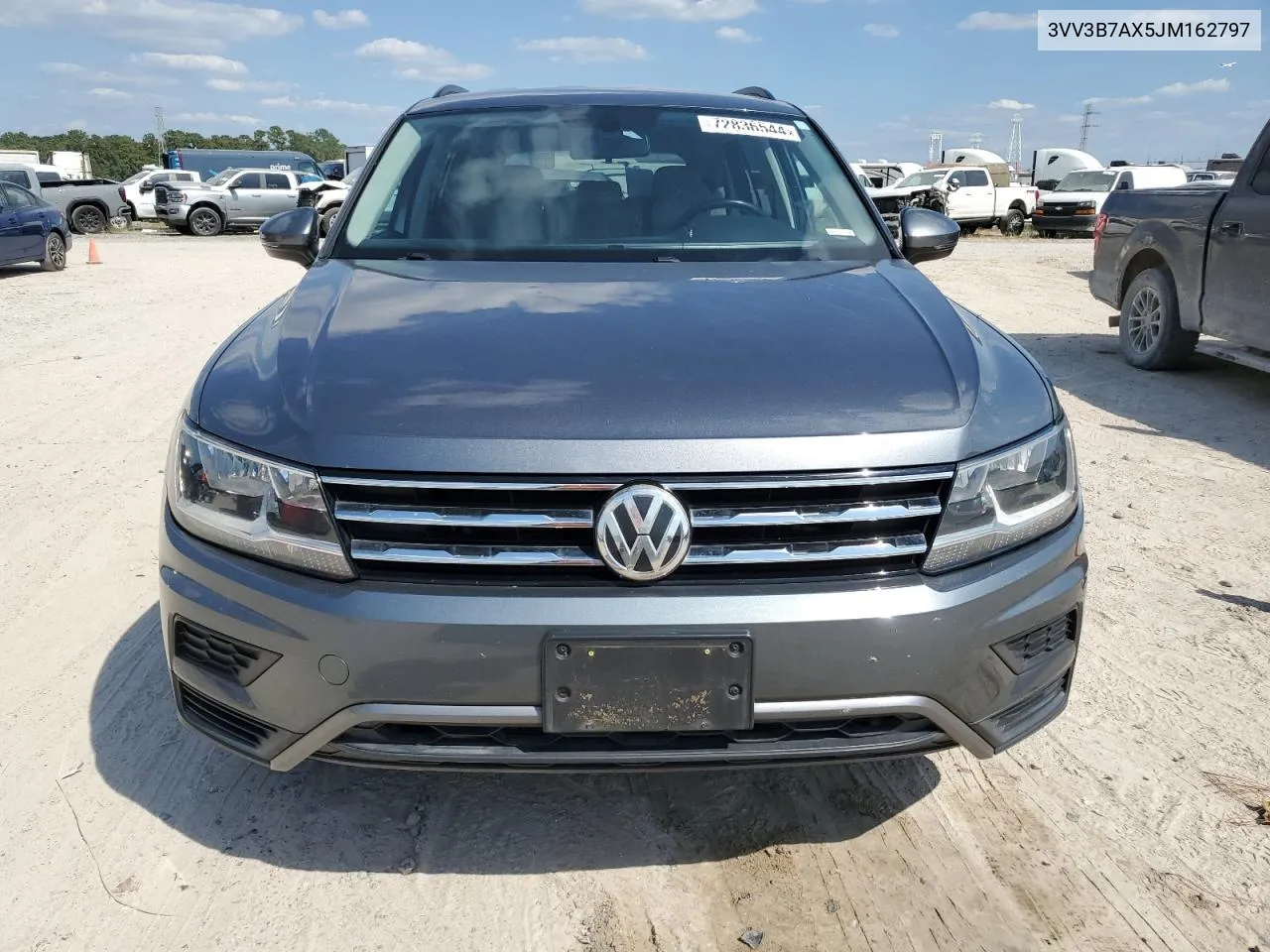 2018 Volkswagen Tiguan Se VIN: 3VV3B7AX5JM162797 Lot: 72836544