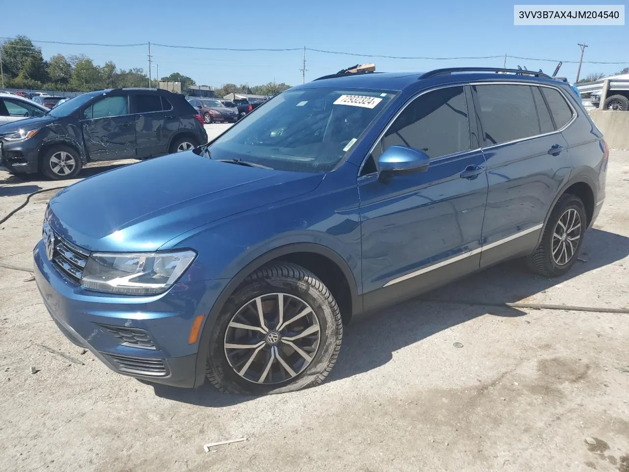 2018 Volkswagen Tiguan Se VIN: 3VV3B7AX4JM204540 Lot: 72932324