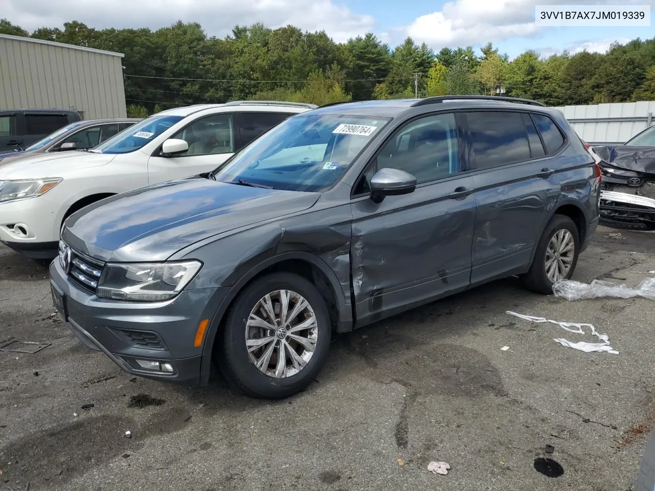 2018 Volkswagen Tiguan S VIN: 3VV1B7AX7JM019339 Lot: 72990764