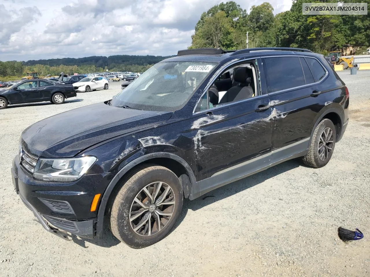 2018 Volkswagen Tiguan Se VIN: 3VV2B7AX1JM204314 Lot: 73021984