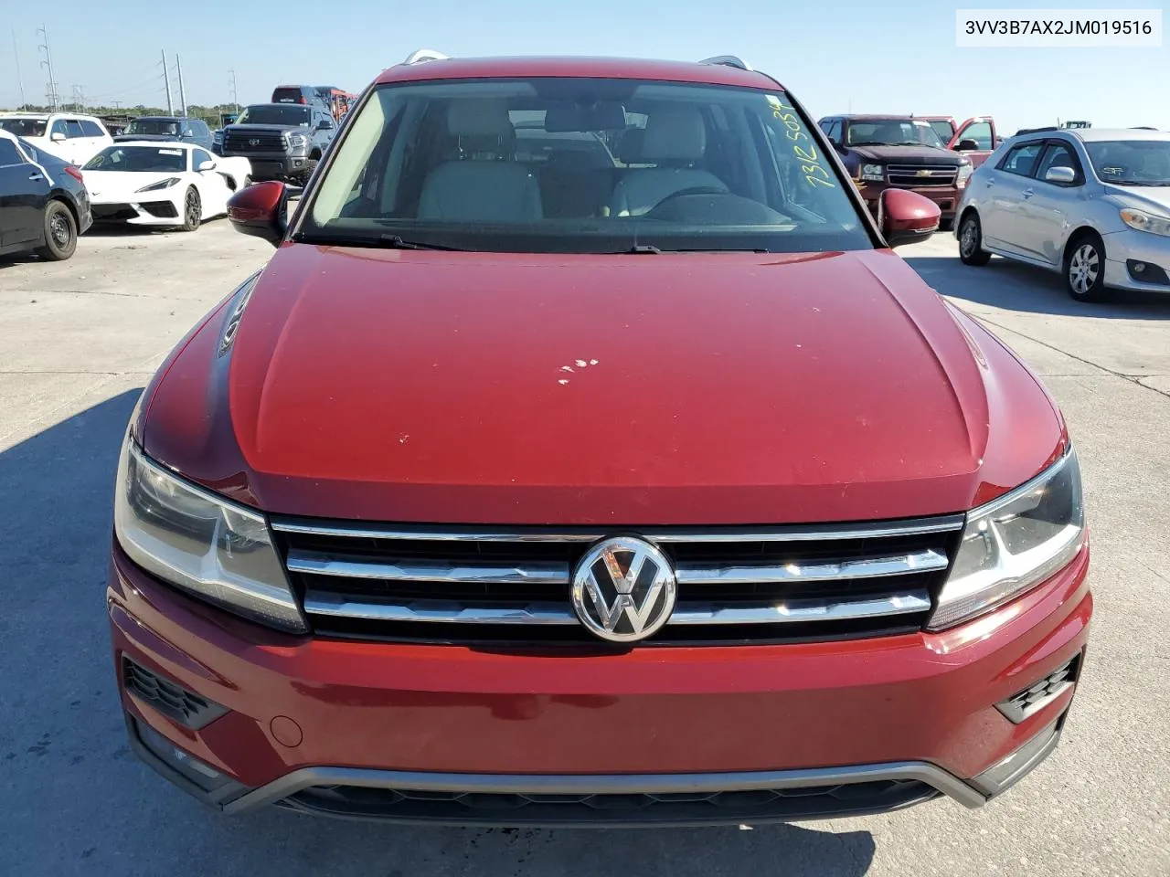 2018 Volkswagen Tiguan Se VIN: 3VV3B7AX2JM019516 Lot: 73125034