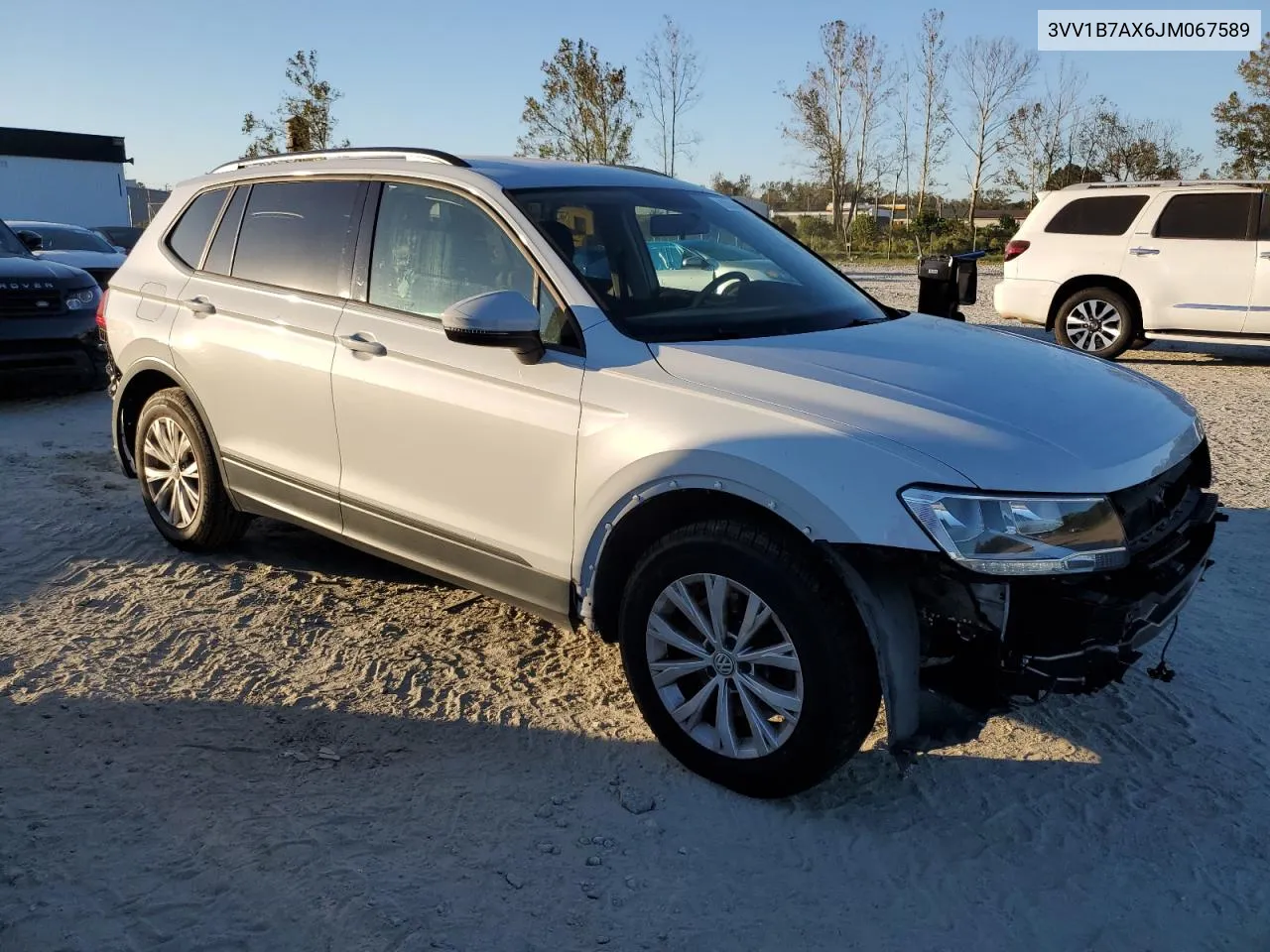 2018 Volkswagen Tiguan S VIN: 3VV1B7AX6JM067589 Lot: 73369004