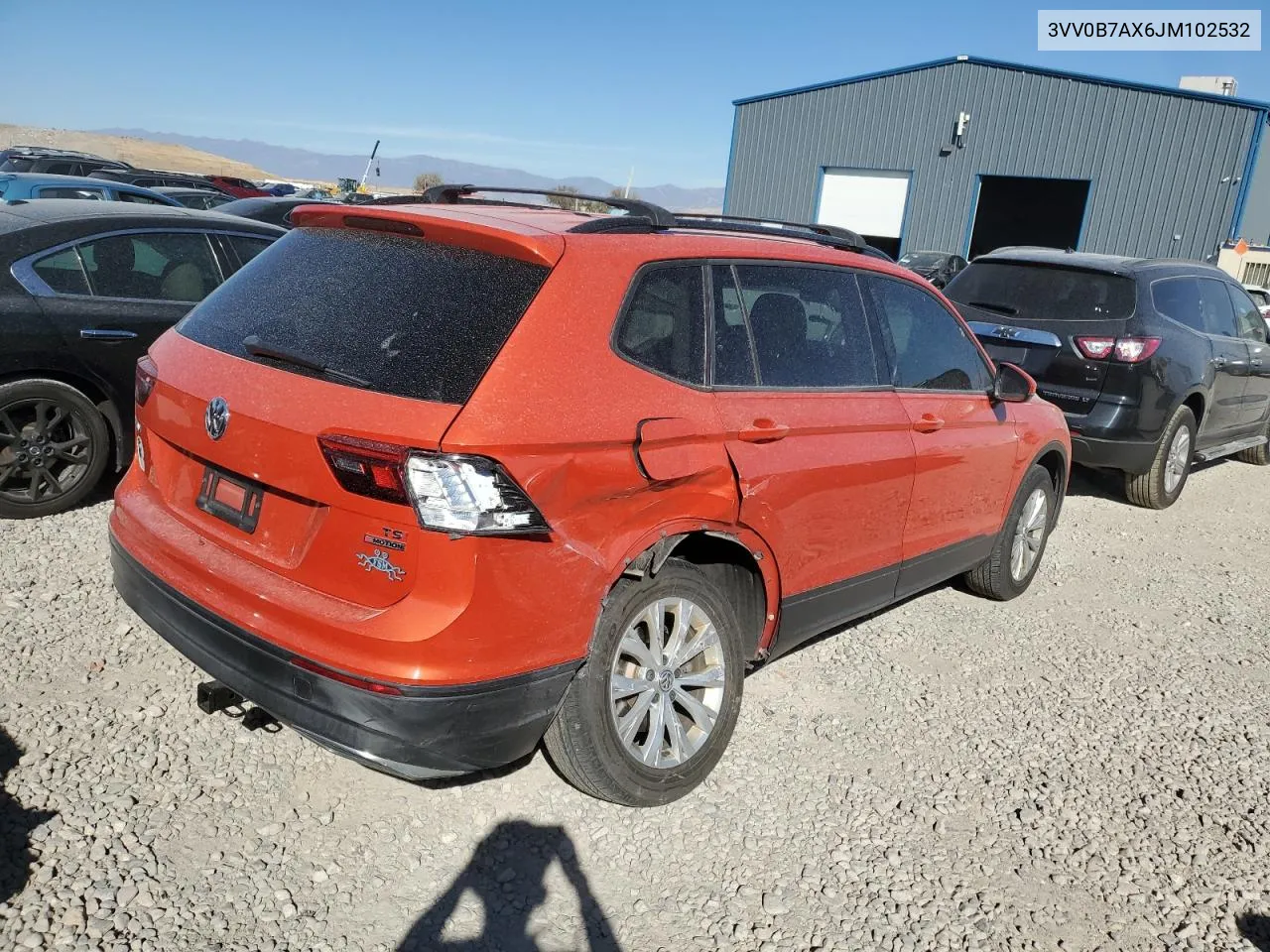 2018 Volkswagen Tiguan S VIN: 3VV0B7AX6JM102532 Lot: 73425974