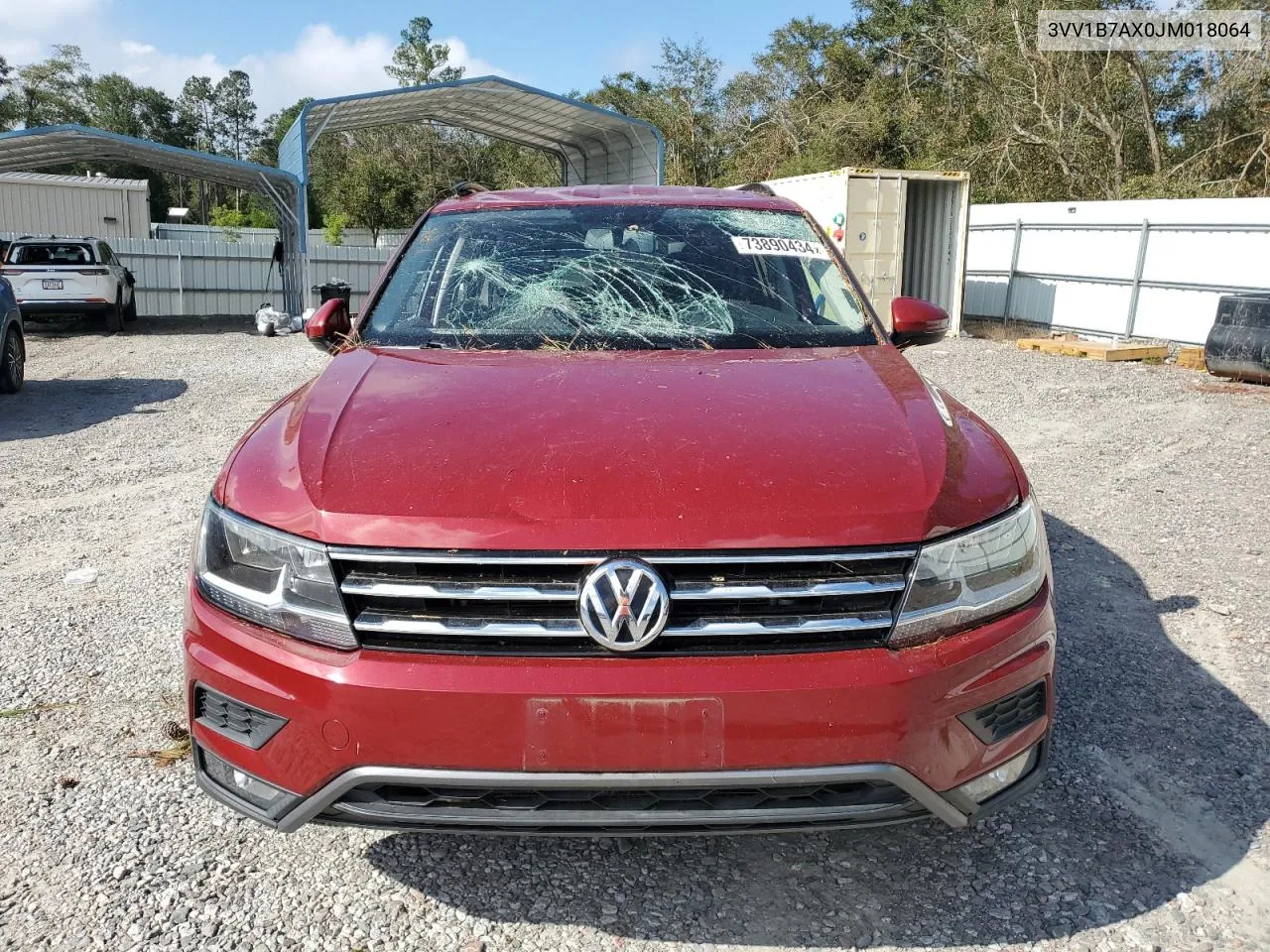 2018 Volkswagen Tiguan S VIN: 3VV1B7AX0JM018064 Lot: 73890434