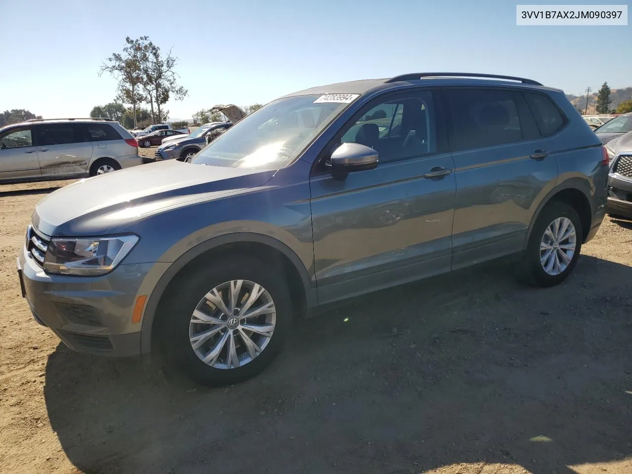 2018 Volkswagen Tiguan S VIN: 3VV1B7AX2JM090397 Lot: 74283994