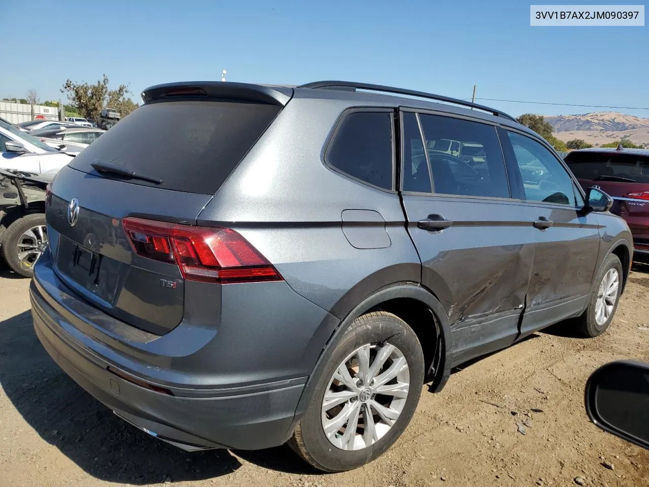 2018 Volkswagen Tiguan S VIN: 3VV1B7AX2JM090397 Lot: 74283994