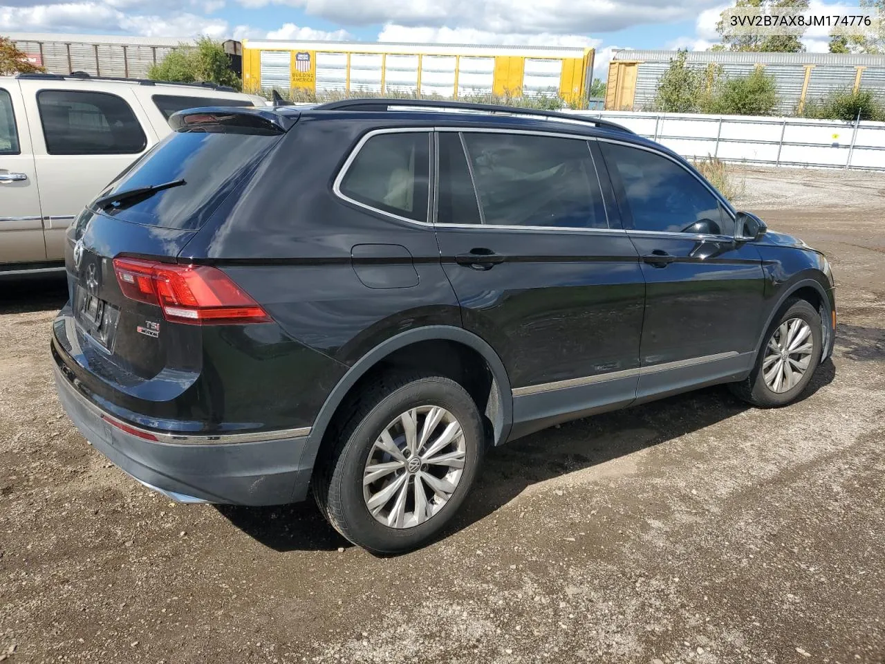 2018 Volkswagen Tiguan Se VIN: 3VV2B7AX8JM174776 Lot: 74340354