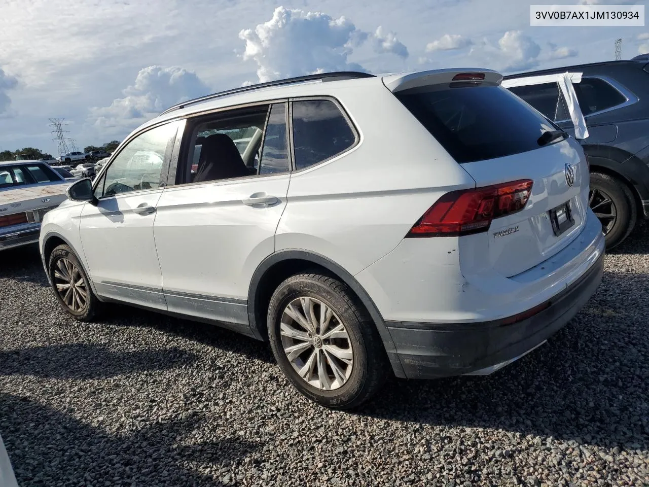 2018 Volkswagen Tiguan S VIN: 3VV0B7AX1JM130934 Lot: 74463124