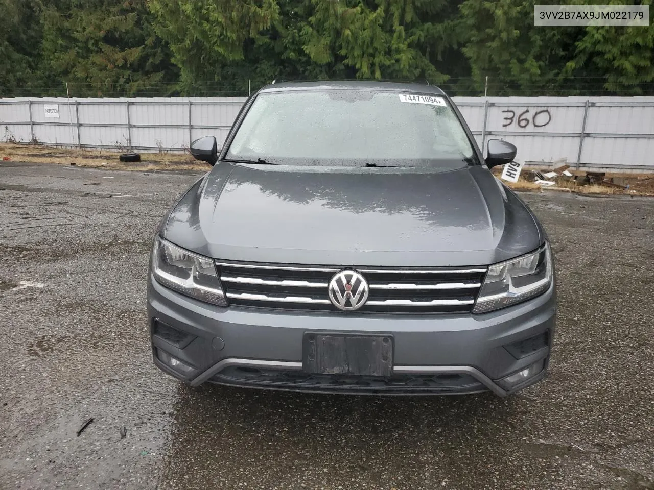 2018 Volkswagen Tiguan Se VIN: 3VV2B7AX9JM022179 Lot: 74471094