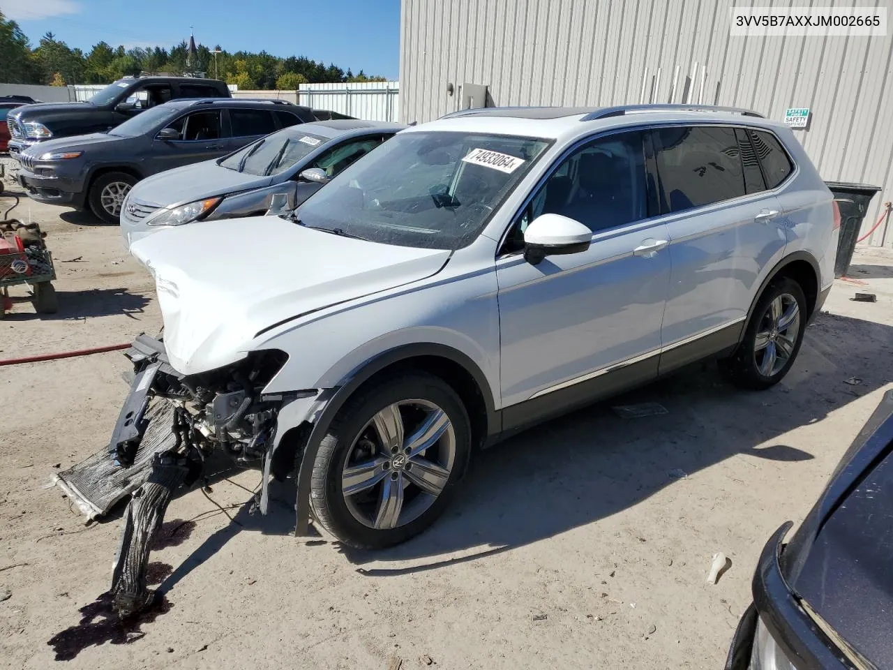 2018 Volkswagen Tiguan Sel Premium VIN: 3VV5B7AXXJM002665 Lot: 74933064