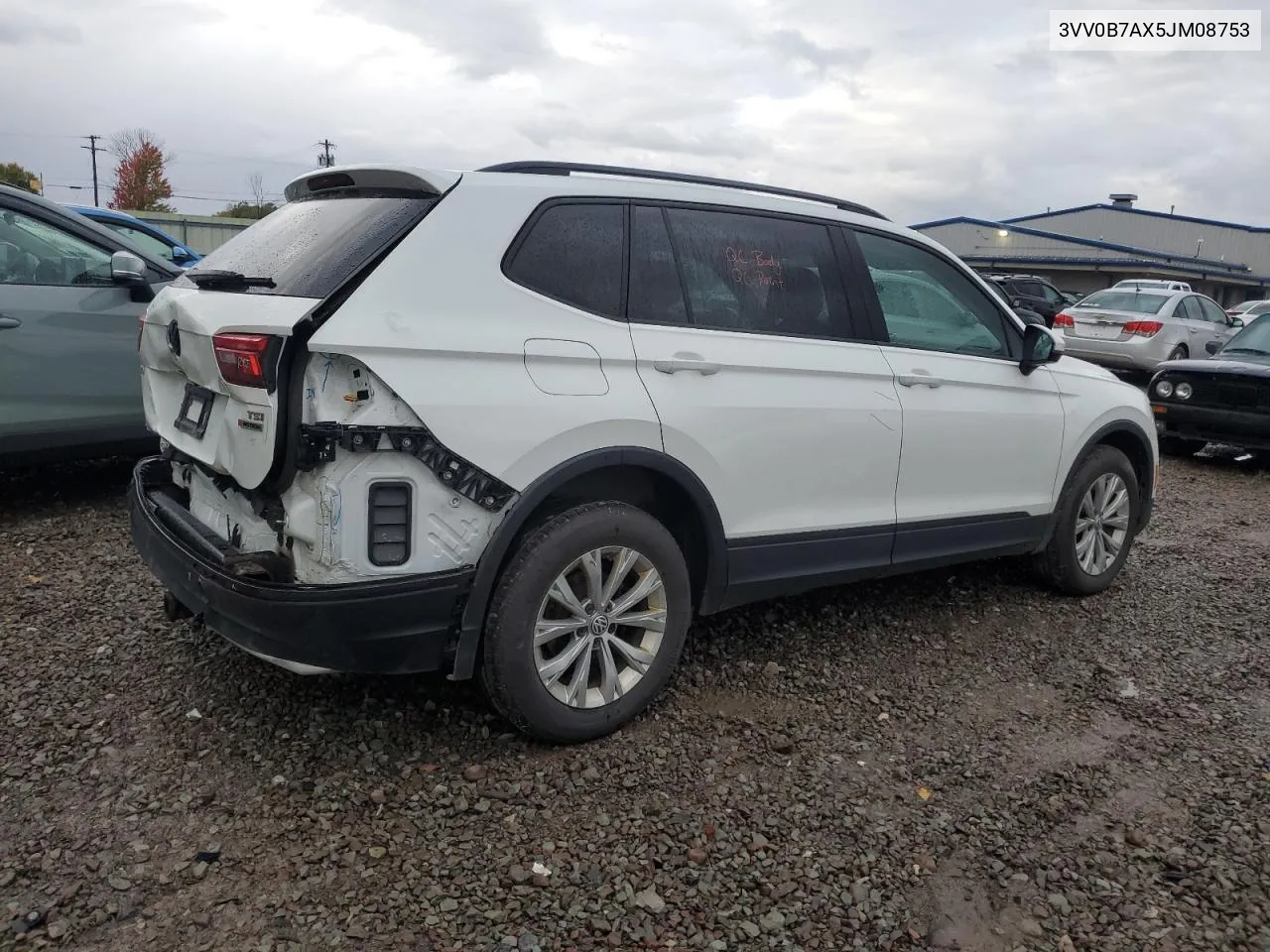 2018 Volkswagen Tiguan S VIN: 3VV0B7AX5JM08753 Lot: 74939274