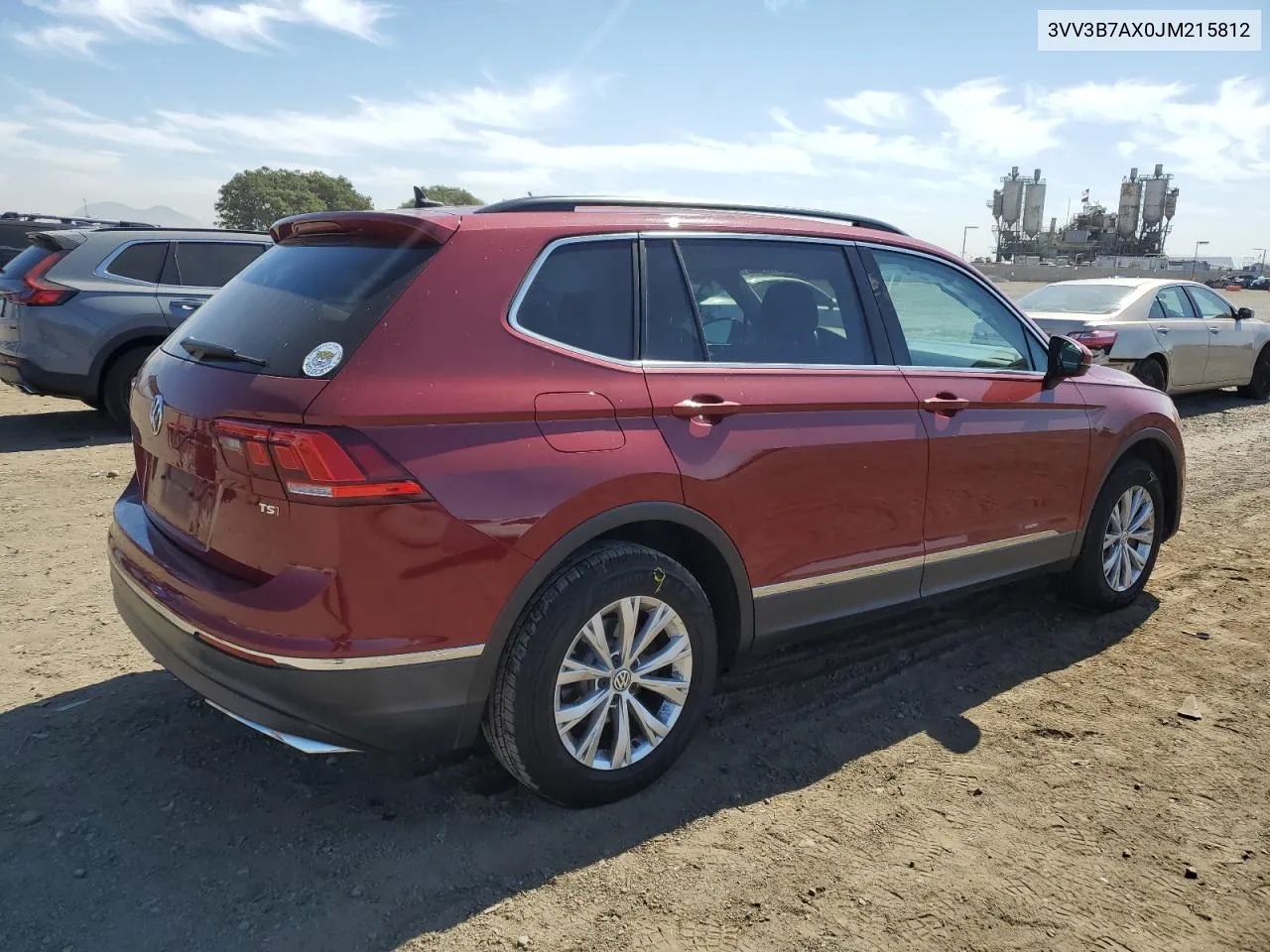 2018 Volkswagen Tiguan Se VIN: 3VV3B7AX0JM215812 Lot: 74961894