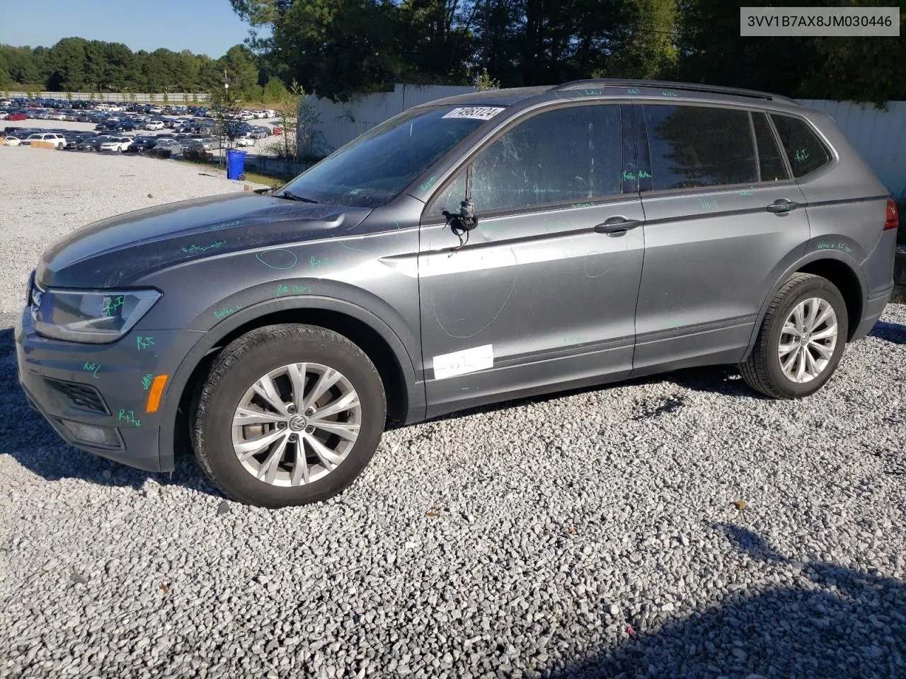 2018 Volkswagen Tiguan S VIN: 3VV1B7AX8JM030446 Lot: 74963124