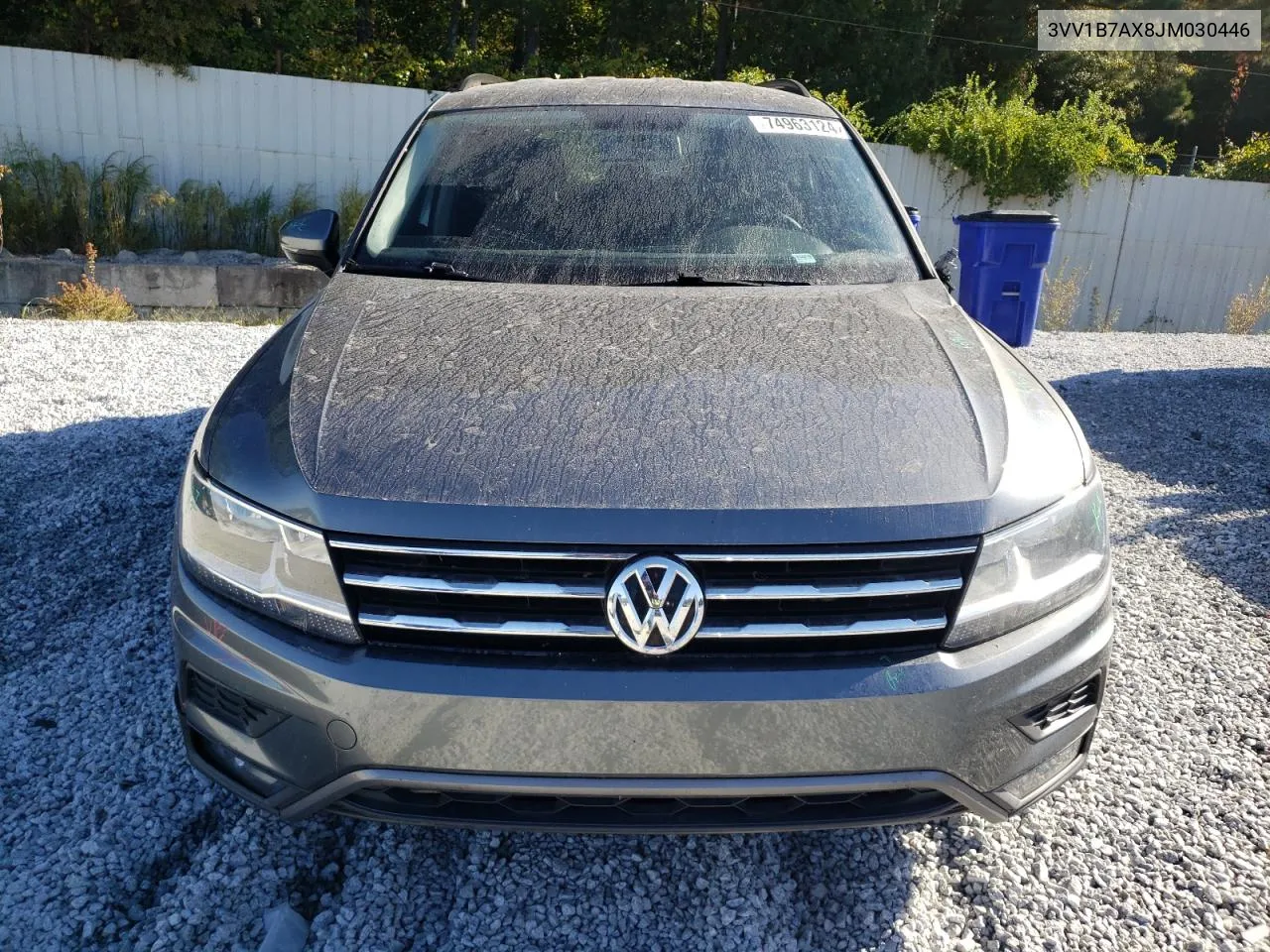 2018 Volkswagen Tiguan S VIN: 3VV1B7AX8JM030446 Lot: 74963124