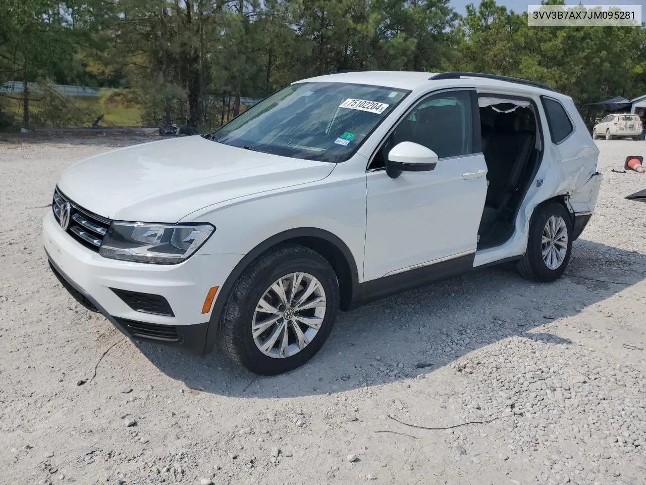 2018 Volkswagen Tiguan Se VIN: 3VV3B7AX7JM095281 Lot: 75102204