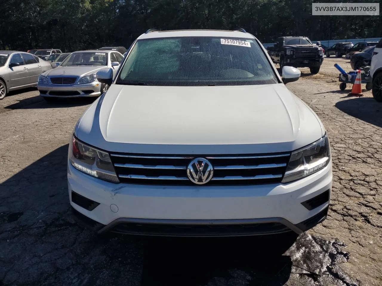 2018 Volkswagen Tiguan Se VIN: 3VV3B7AX3JM170655 Lot: 75107954