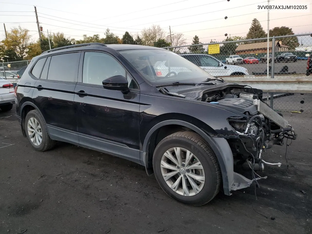 2018 Volkswagen Tiguan S VIN: 3VV0B7AX3JM102035 Lot: 75354554