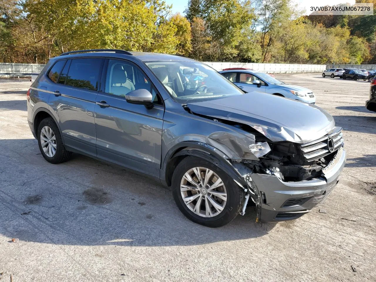 2018 Volkswagen Tiguan S VIN: 3VV0B7AX6JM067278 Lot: 75426174