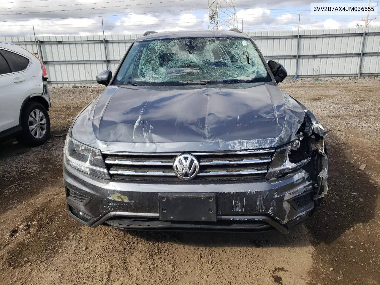 2018 Volkswagen Tiguan Se VIN: 3VV2B7AX4JM036555 Lot: 75609174