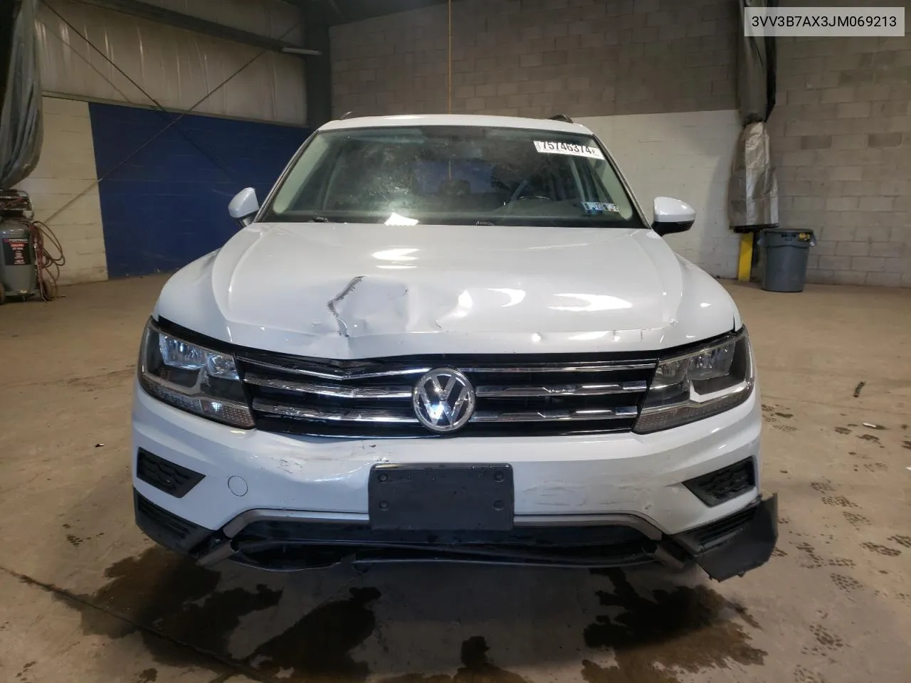 2018 Volkswagen Tiguan Se VIN: 3VV3B7AX3JM069213 Lot: 75746374