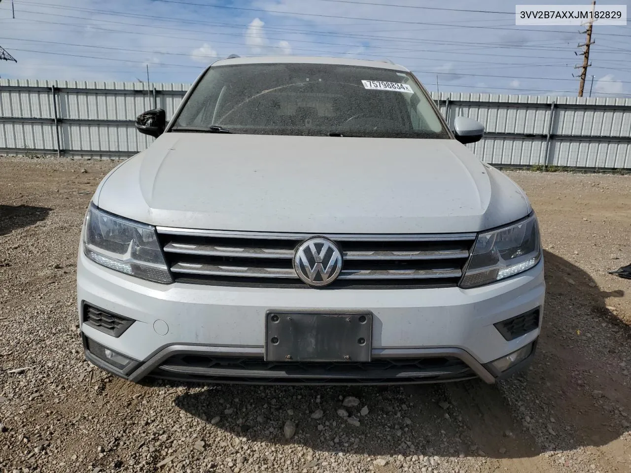 2018 Volkswagen Tiguan Se VIN: 3VV2B7AXXJM182829 Lot: 75798834